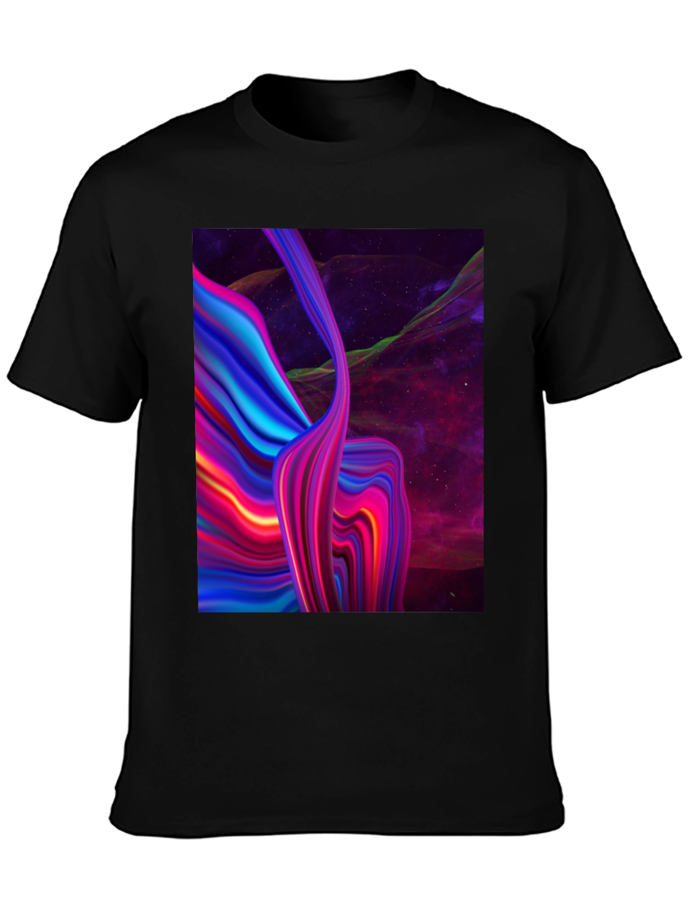 Abstract Galaxy Black T-Shirt