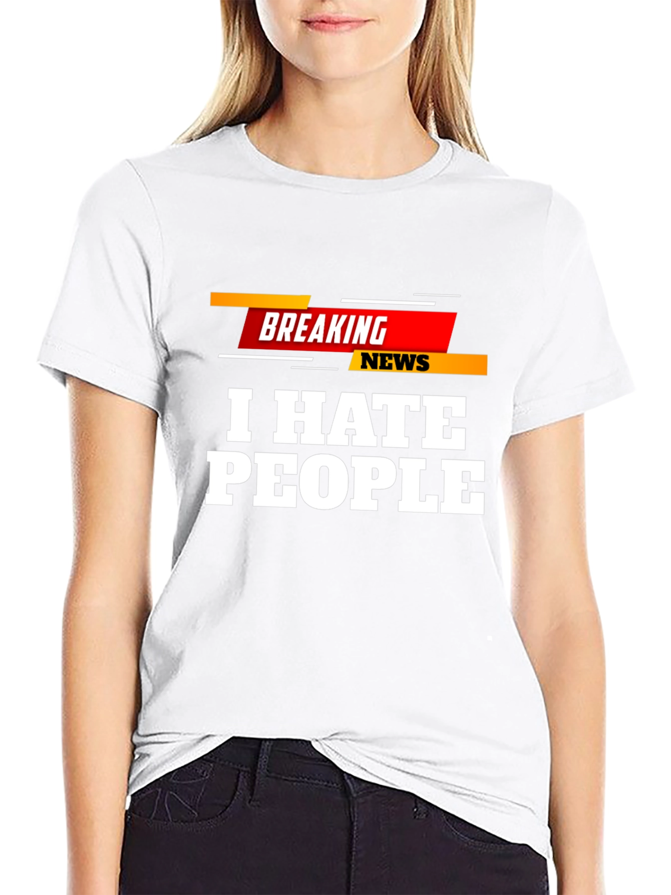 I Hate People Breaking News T-Shirt