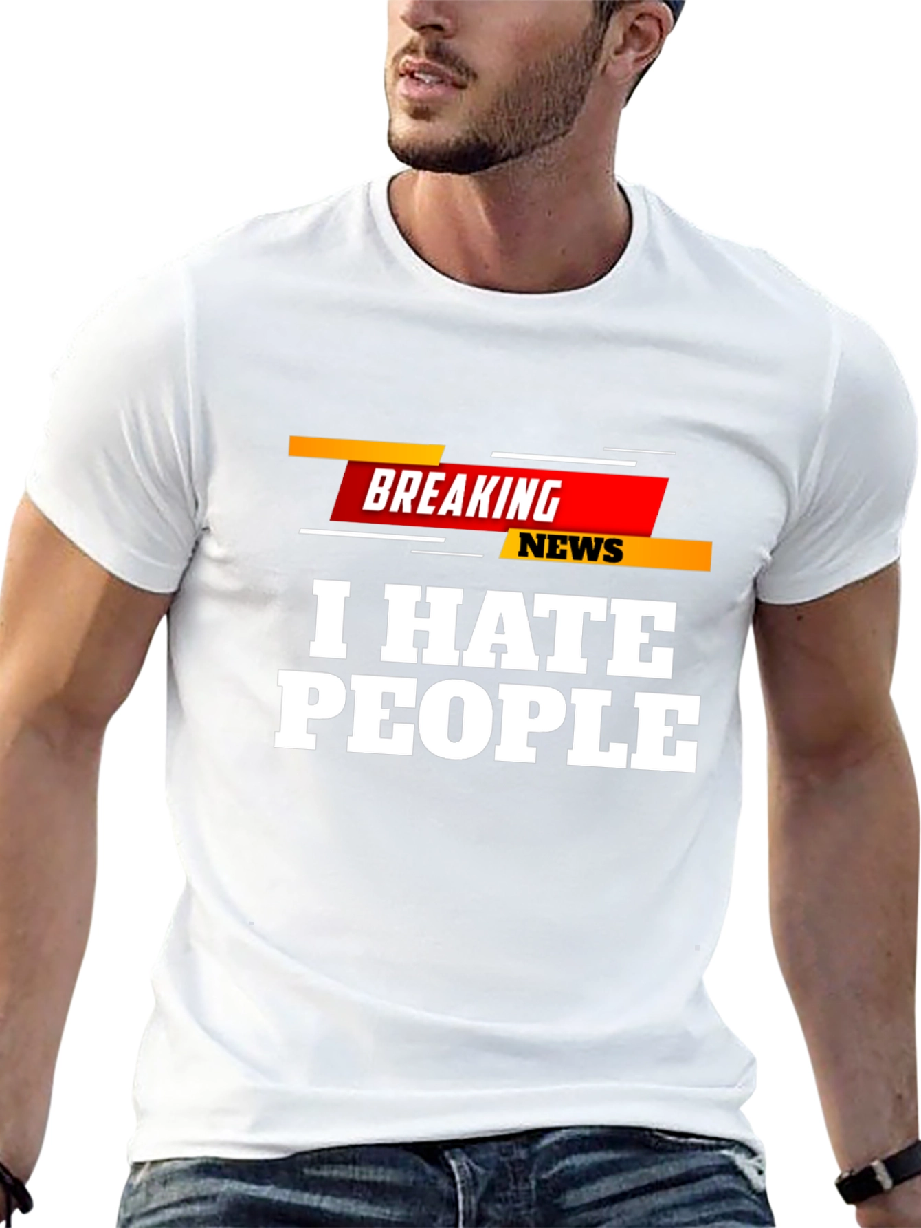 I Hate People Breaking News T-Shirt