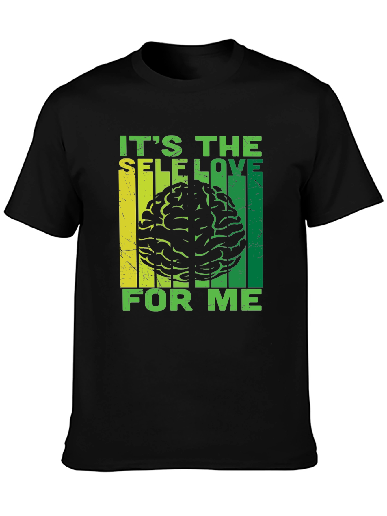 Self Love Brain T-Shirt - Mens Black Graphic Tee