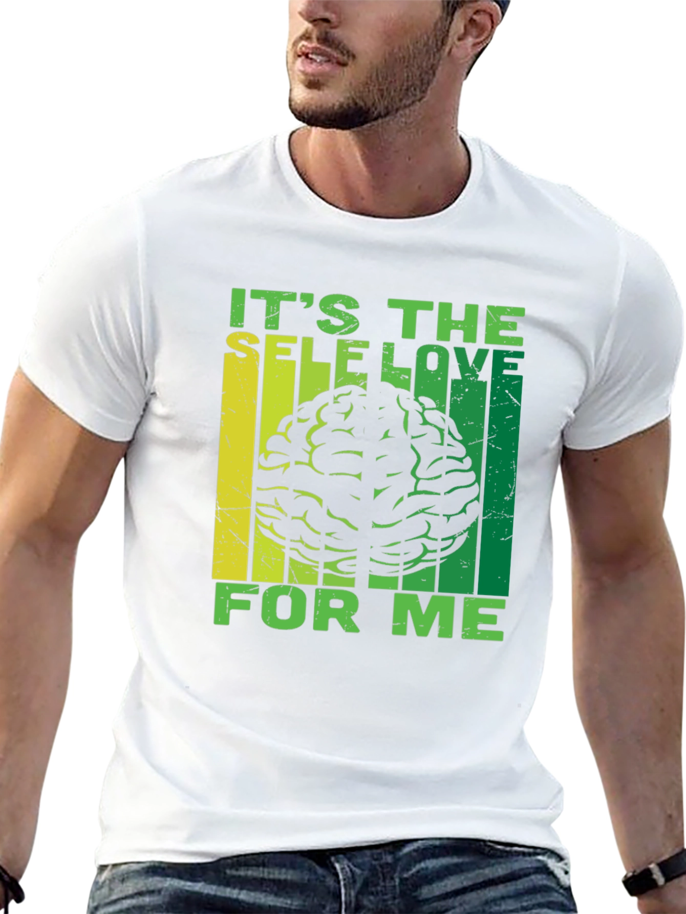 Self Love Brain T-Shirt - Mens Black Graphic Tee