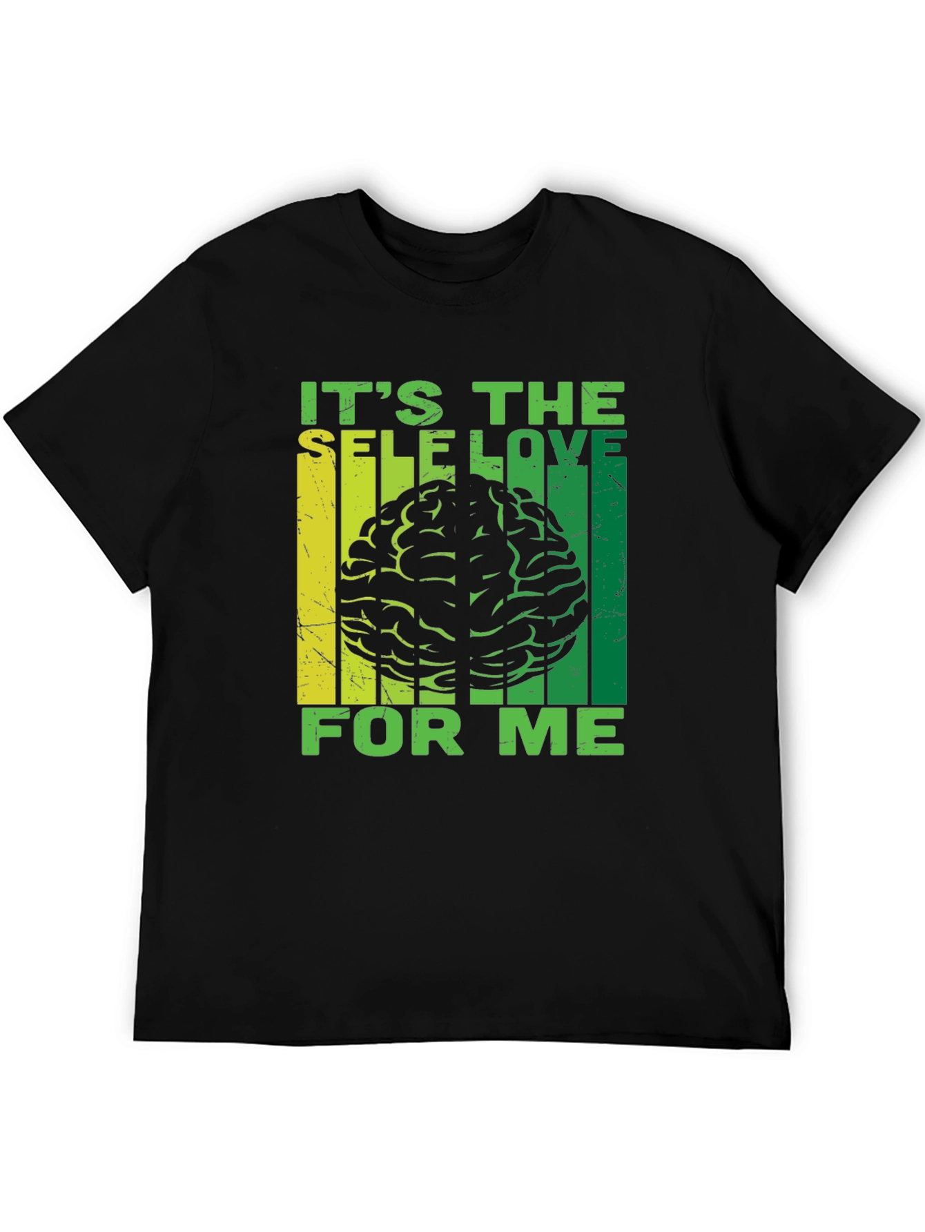 Self Love Brain T-Shirt - Mens Black Graphic Tee