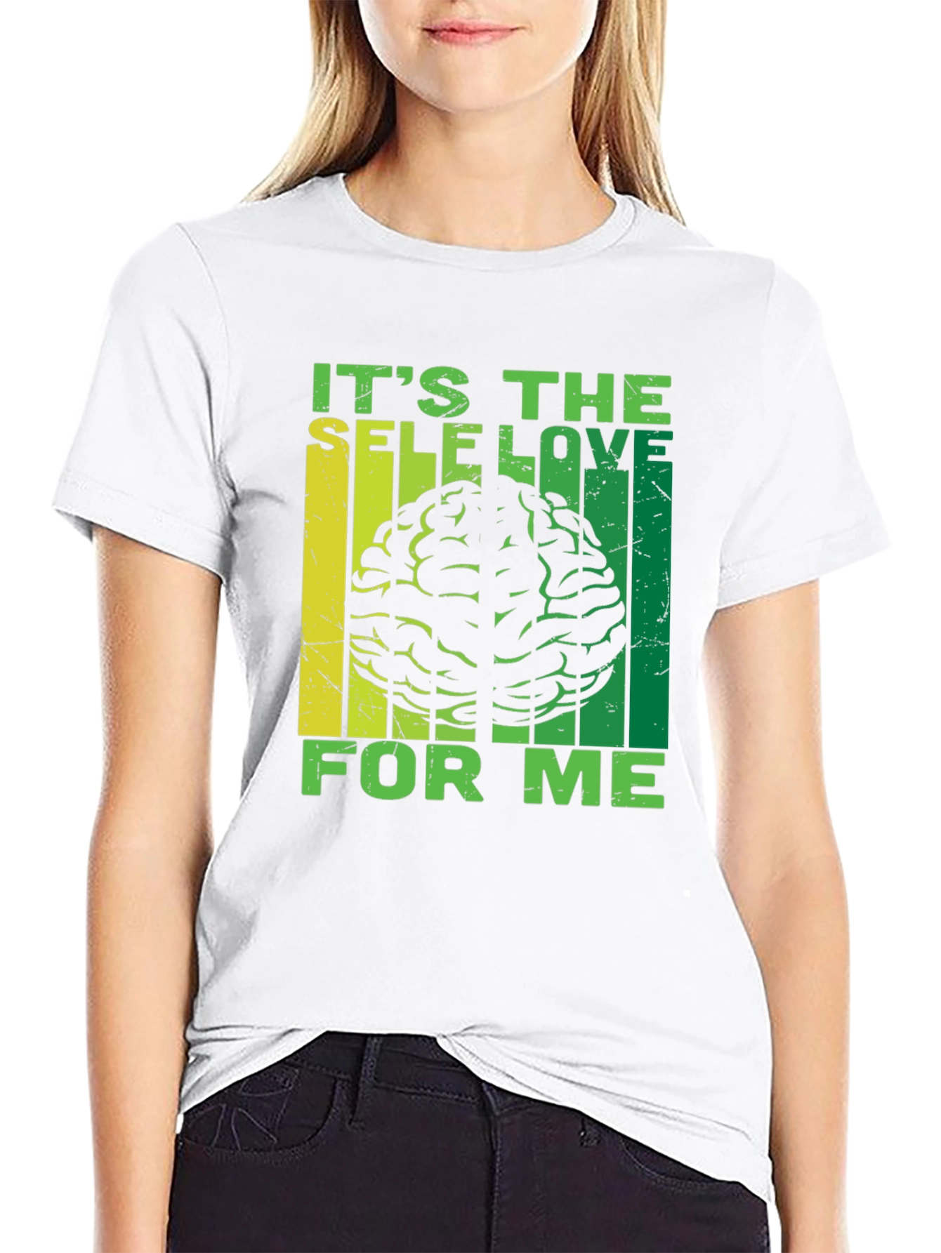 Self Love Brain T-Shirt - Mens Black Graphic Tee