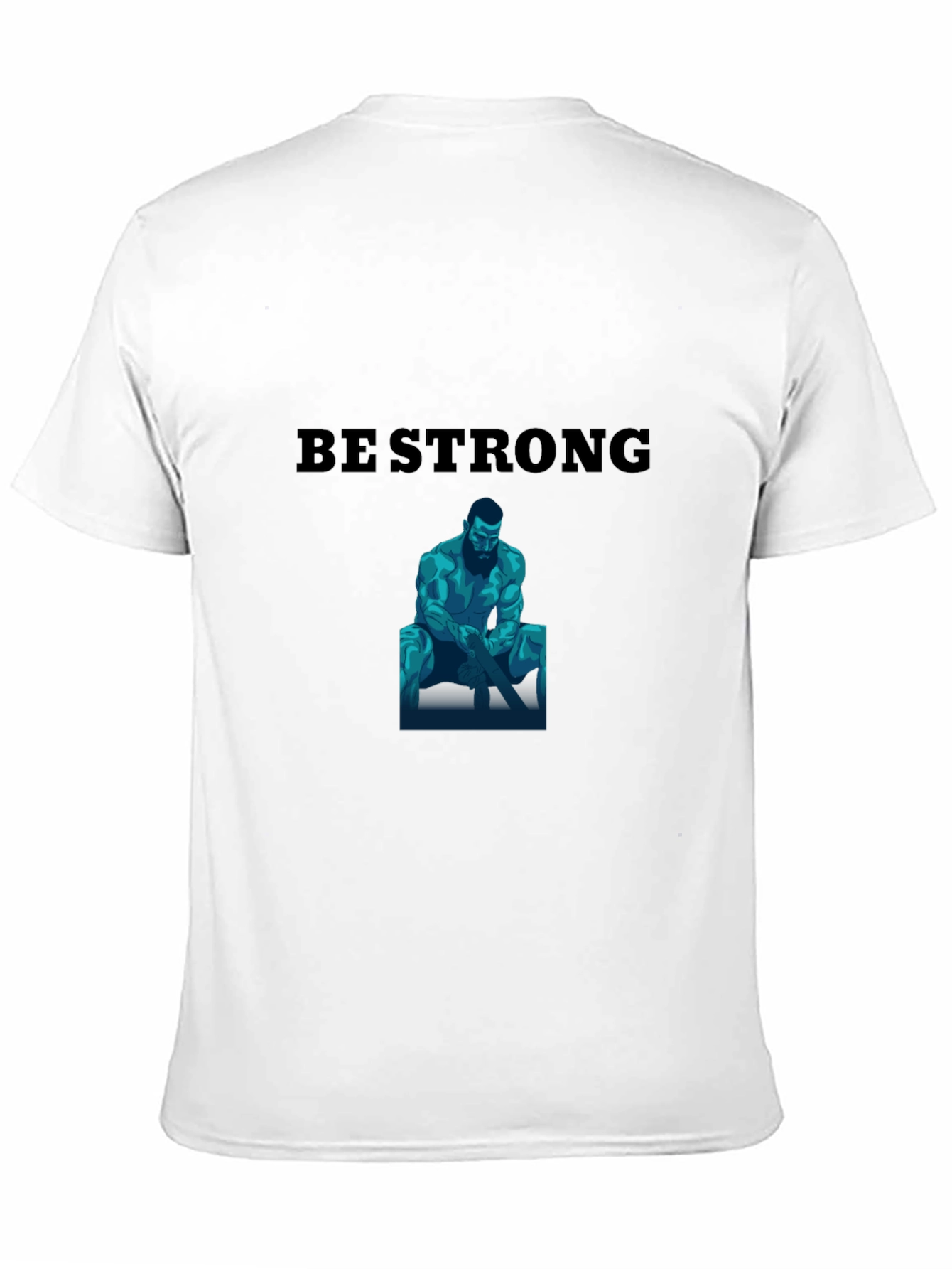 Be Strong Graphic Print Black T-Shirt