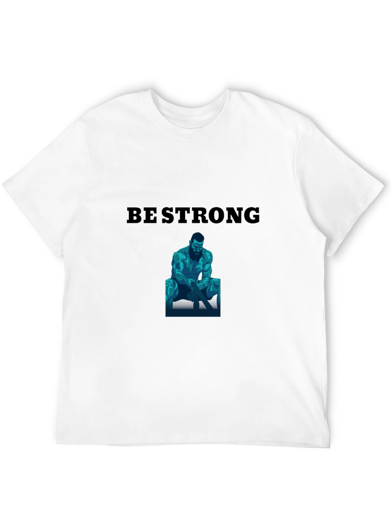 Be Strong Graphic Print Black T-Shirt