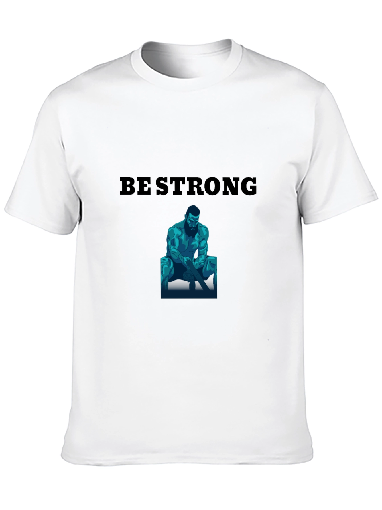 Be Strong Graphic Print Black T-Shirt