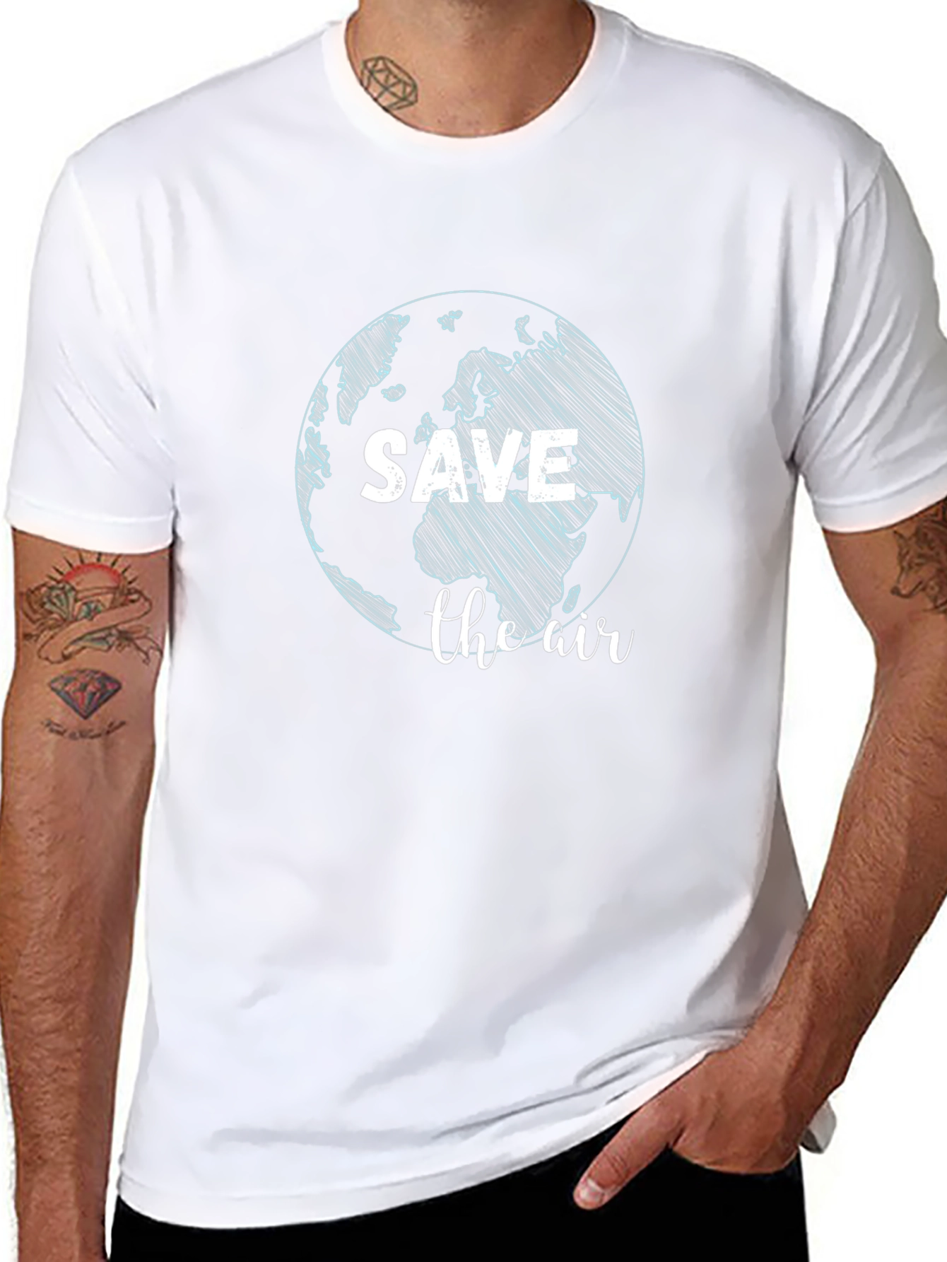 Save the Air Graphic Tee - Earth Awareness T-Shirt