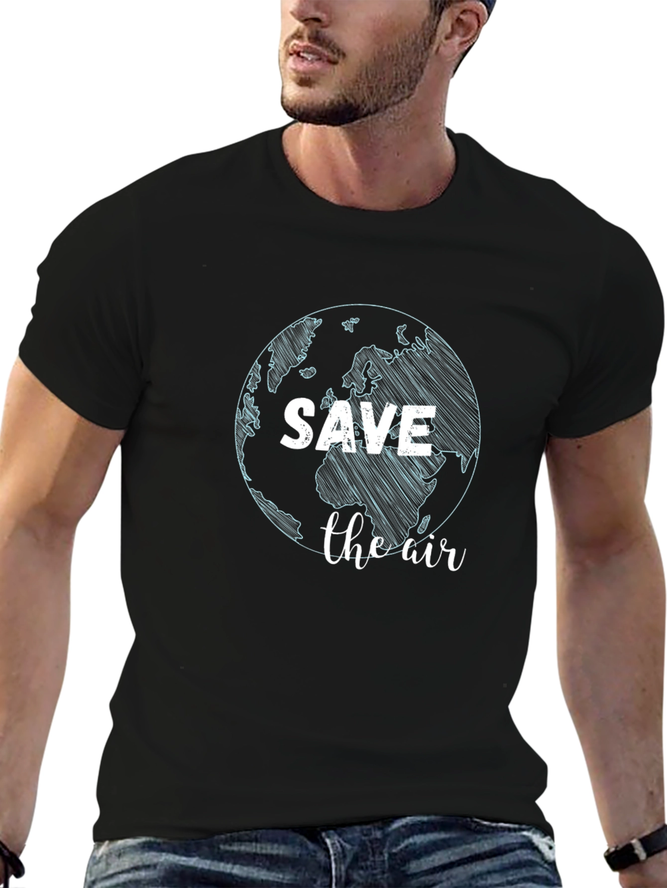 Save the Air Graphic Tee - Earth Awareness T-Shirt