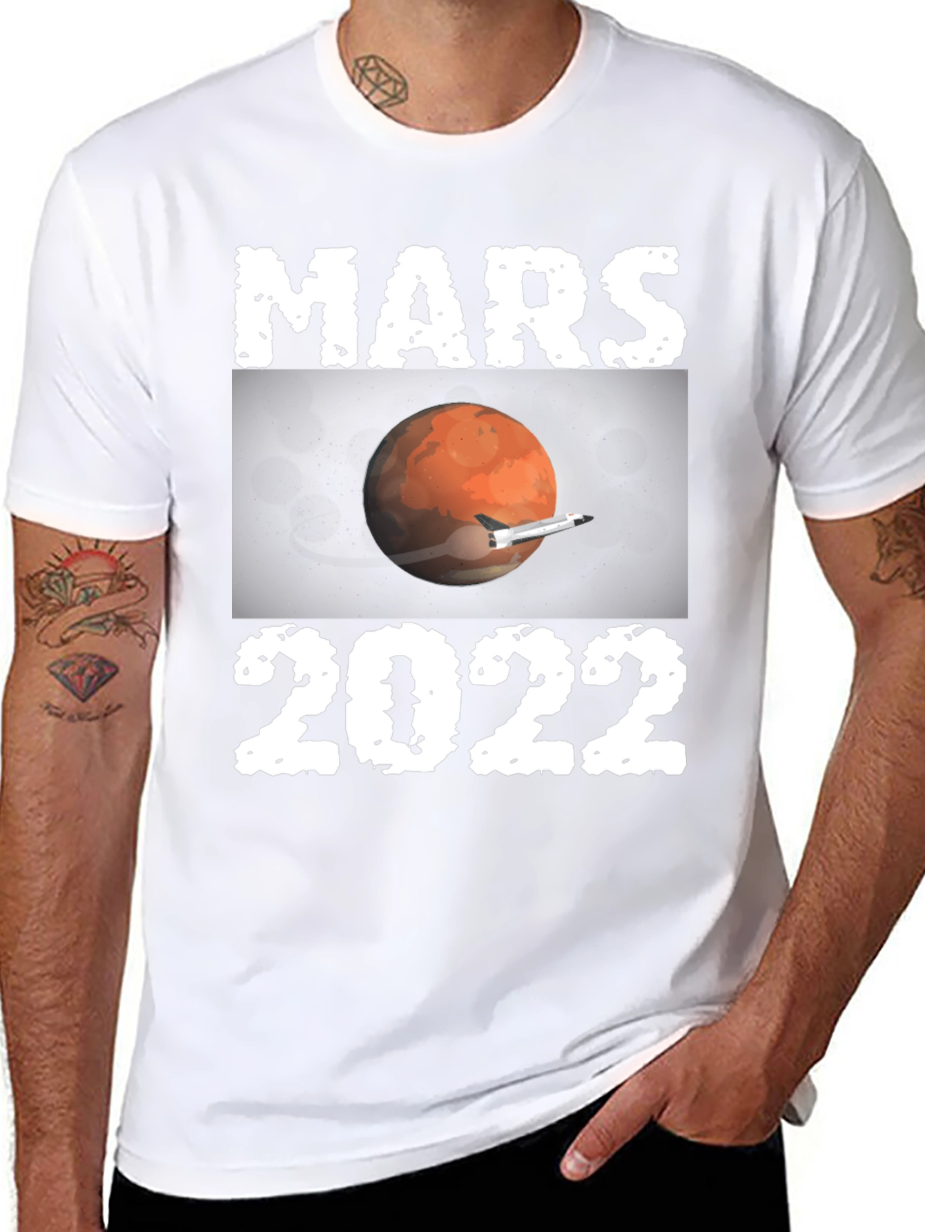 Mars 2022 Graphic T-Shirt Space Travel Tee