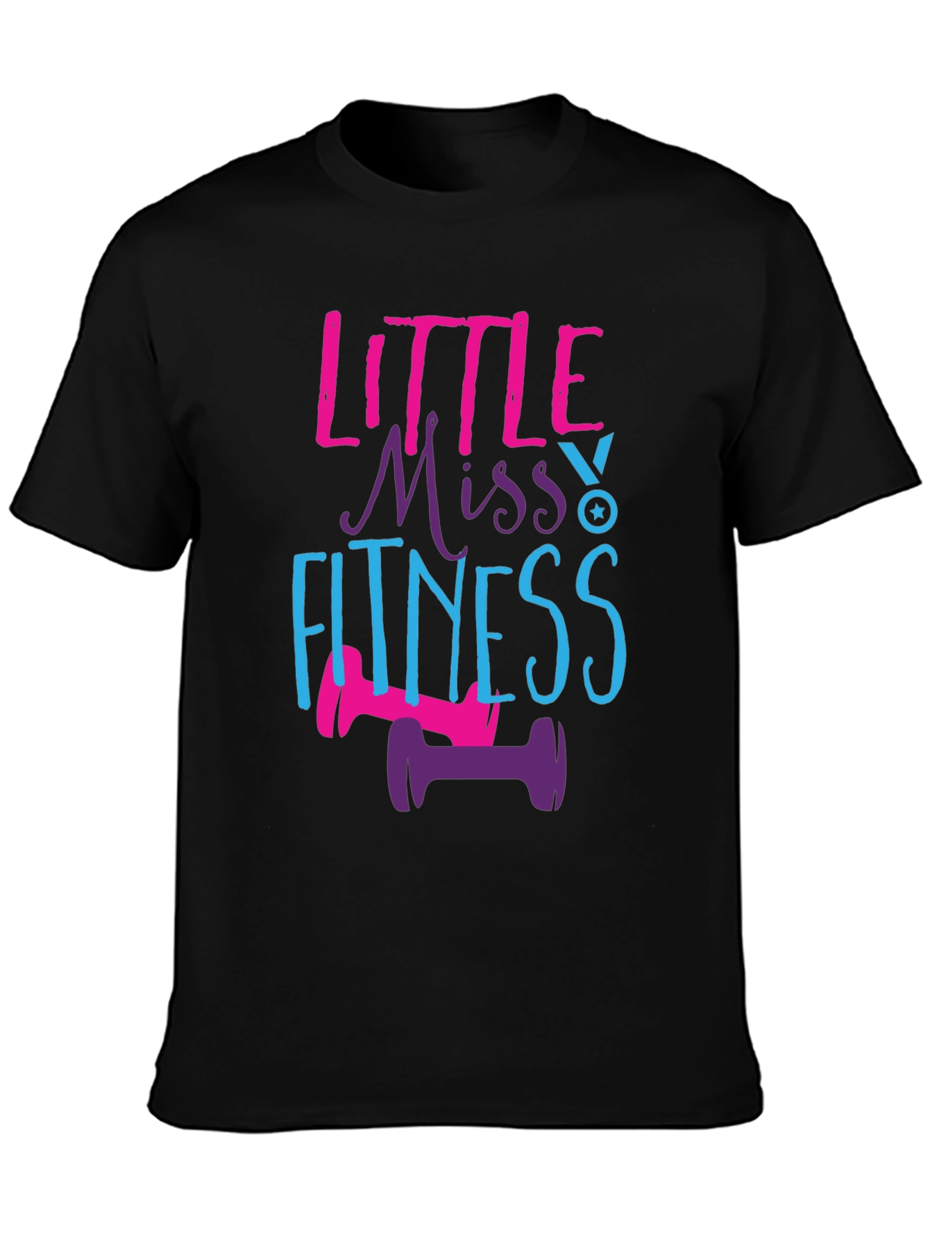 Little Miss Fitness T-Shirt Workout Gym Tee