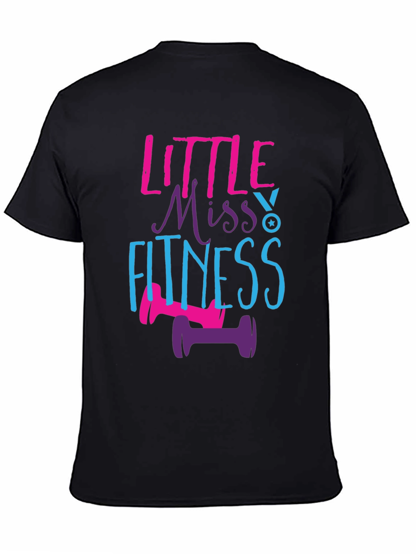 Little Miss Fitness T-Shirt Workout Gym Tee