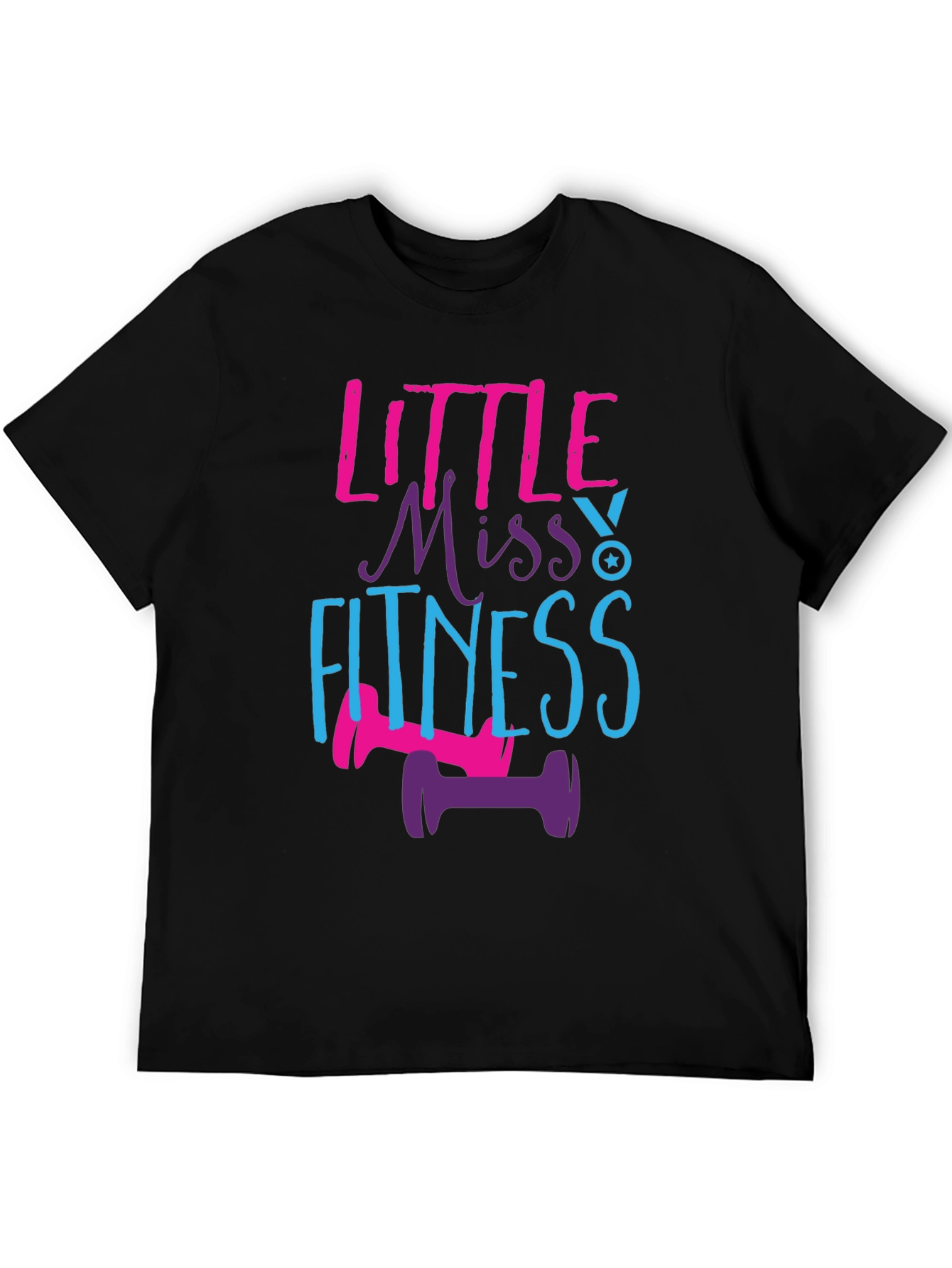 Little Miss Fitness T-Shirt Workout Gym Tee