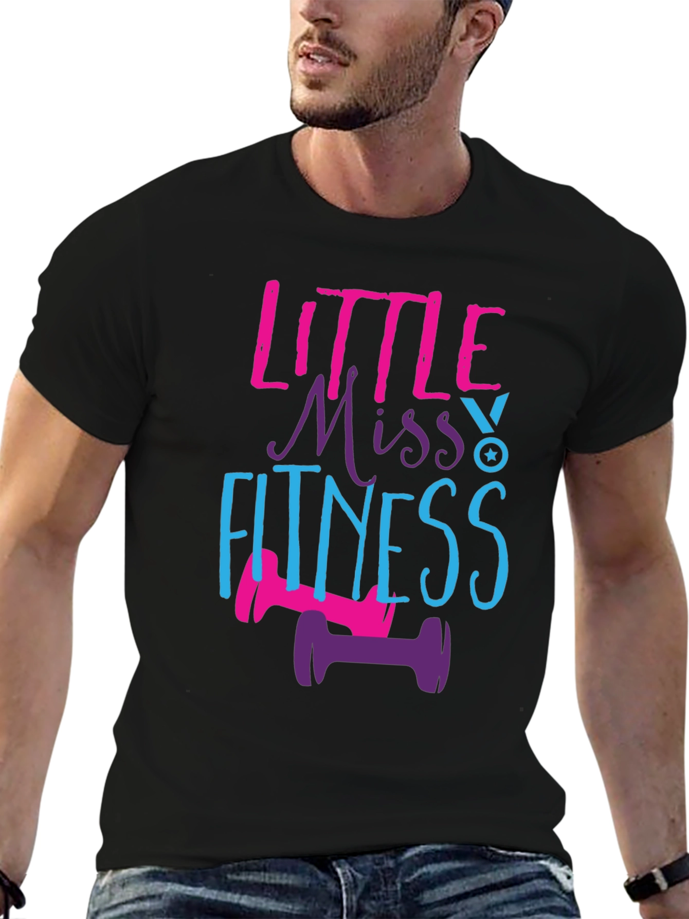 Little Miss Fitness T-Shirt Workout Gym Tee