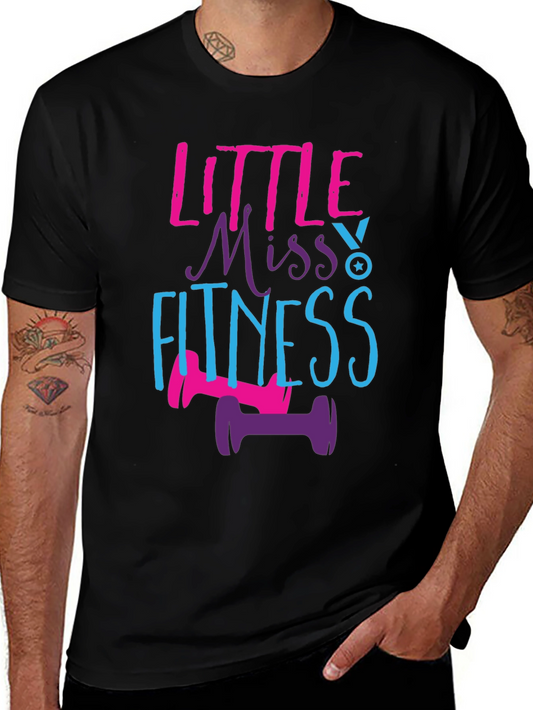 Little Miss Fitness T-Shirt Workout Gym Tee