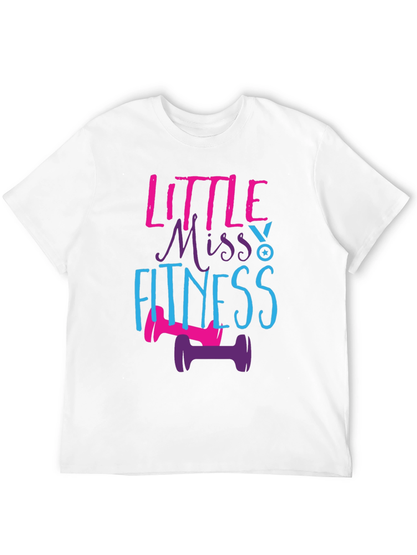 Little Miss Fitness T-Shirt Workout Gym Tee