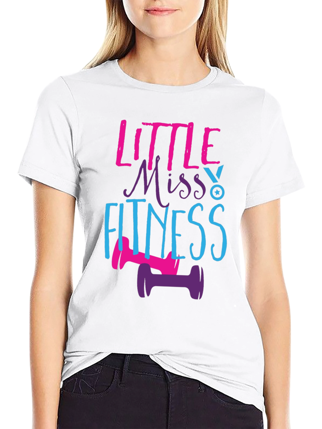 Little Miss Fitness T-Shirt Workout Gym Tee