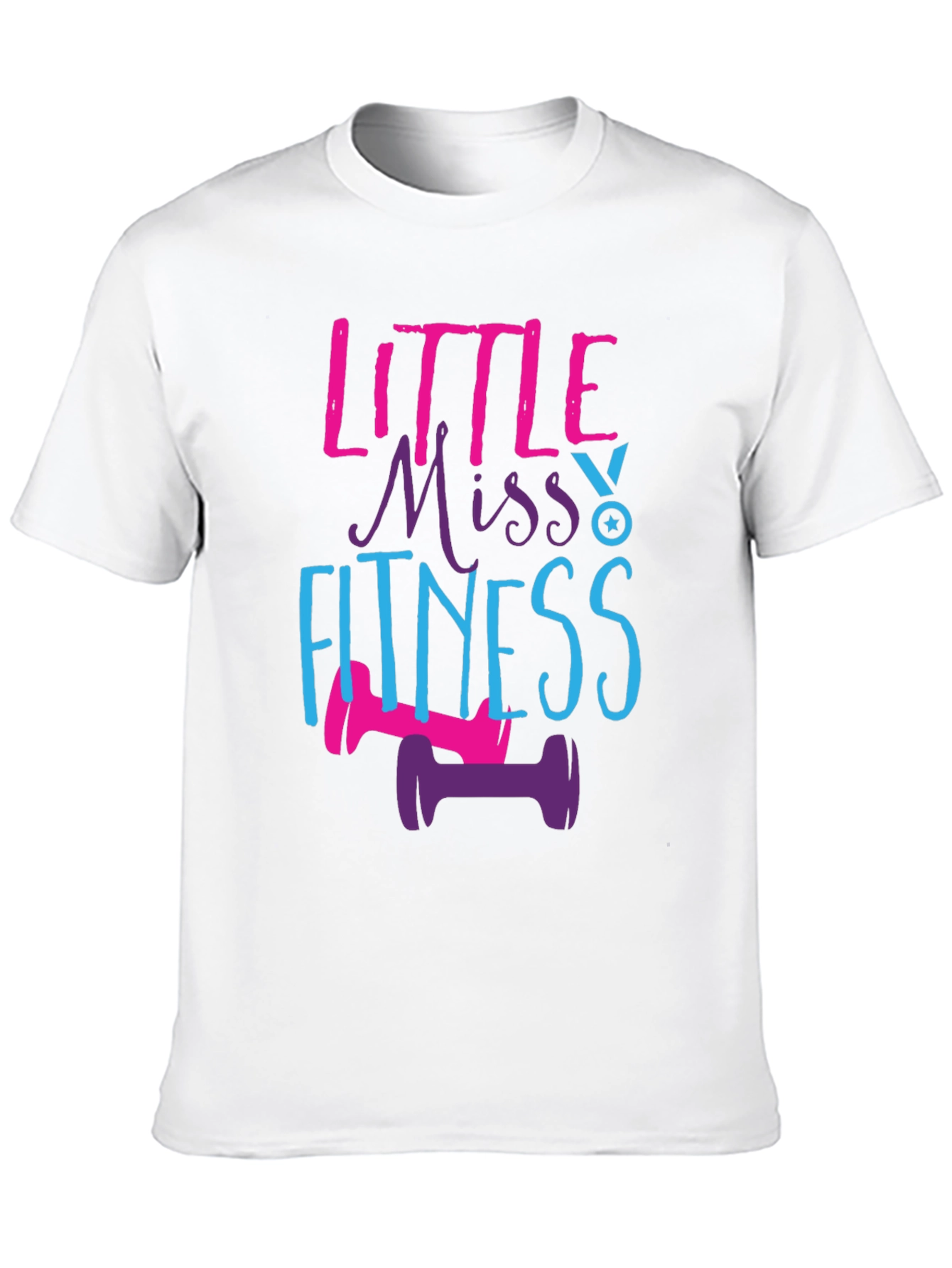 Little Miss Fitness T-Shirt Workout Gym Tee