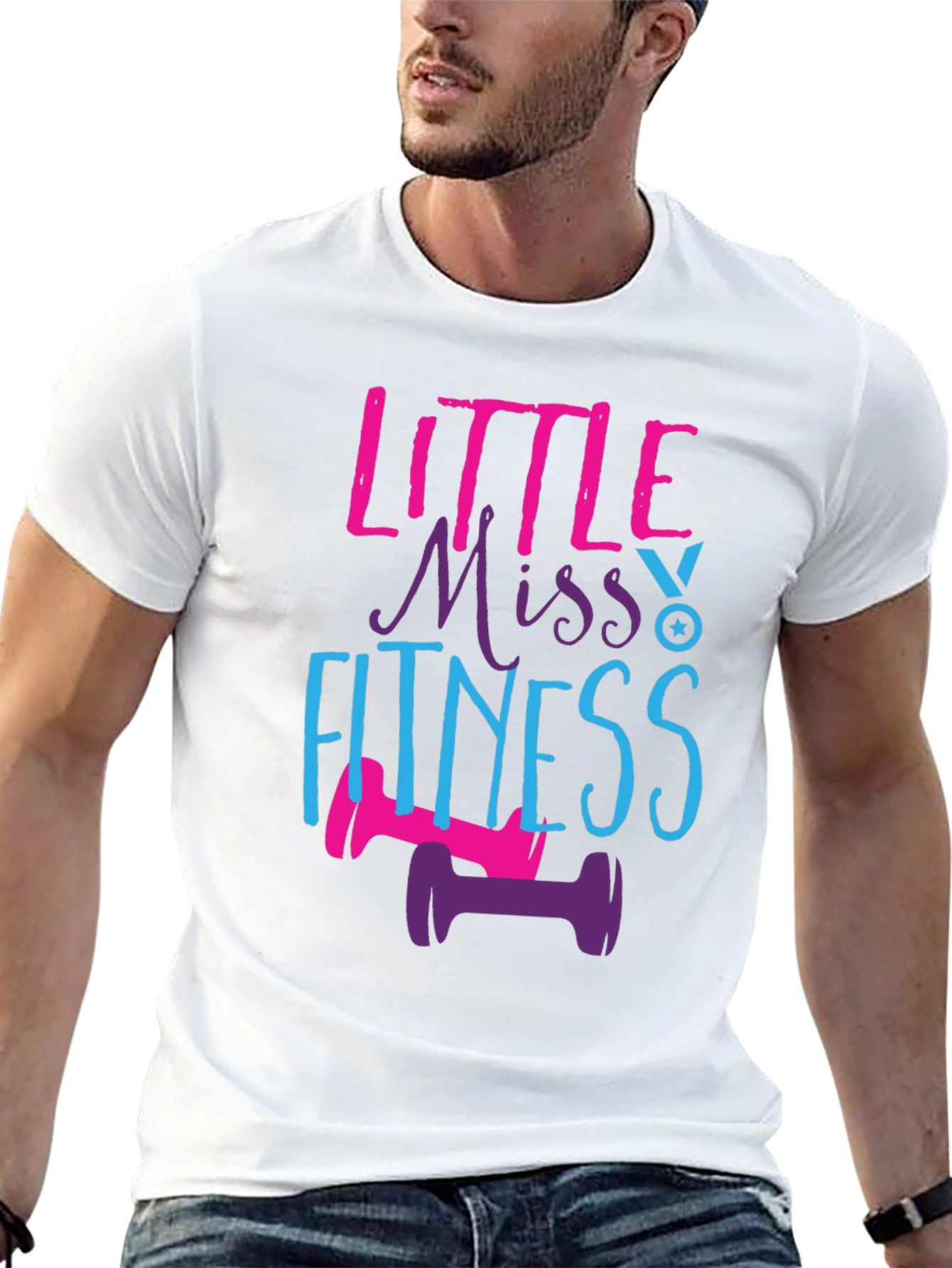 Little Miss Fitness T-Shirt Workout Gym Tee