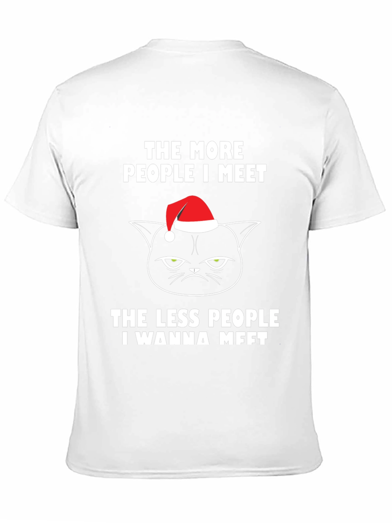 Grumpy Cat Christmas T-Shirt - Introvert Humor