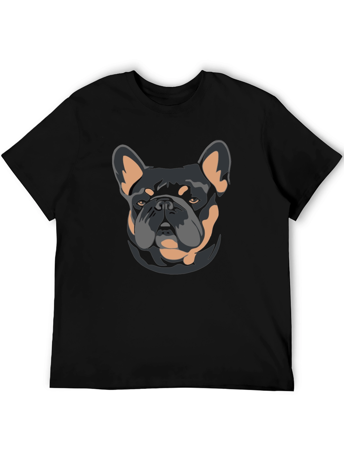 Black Dog Graphic T-Shirt - French Bulldog Design