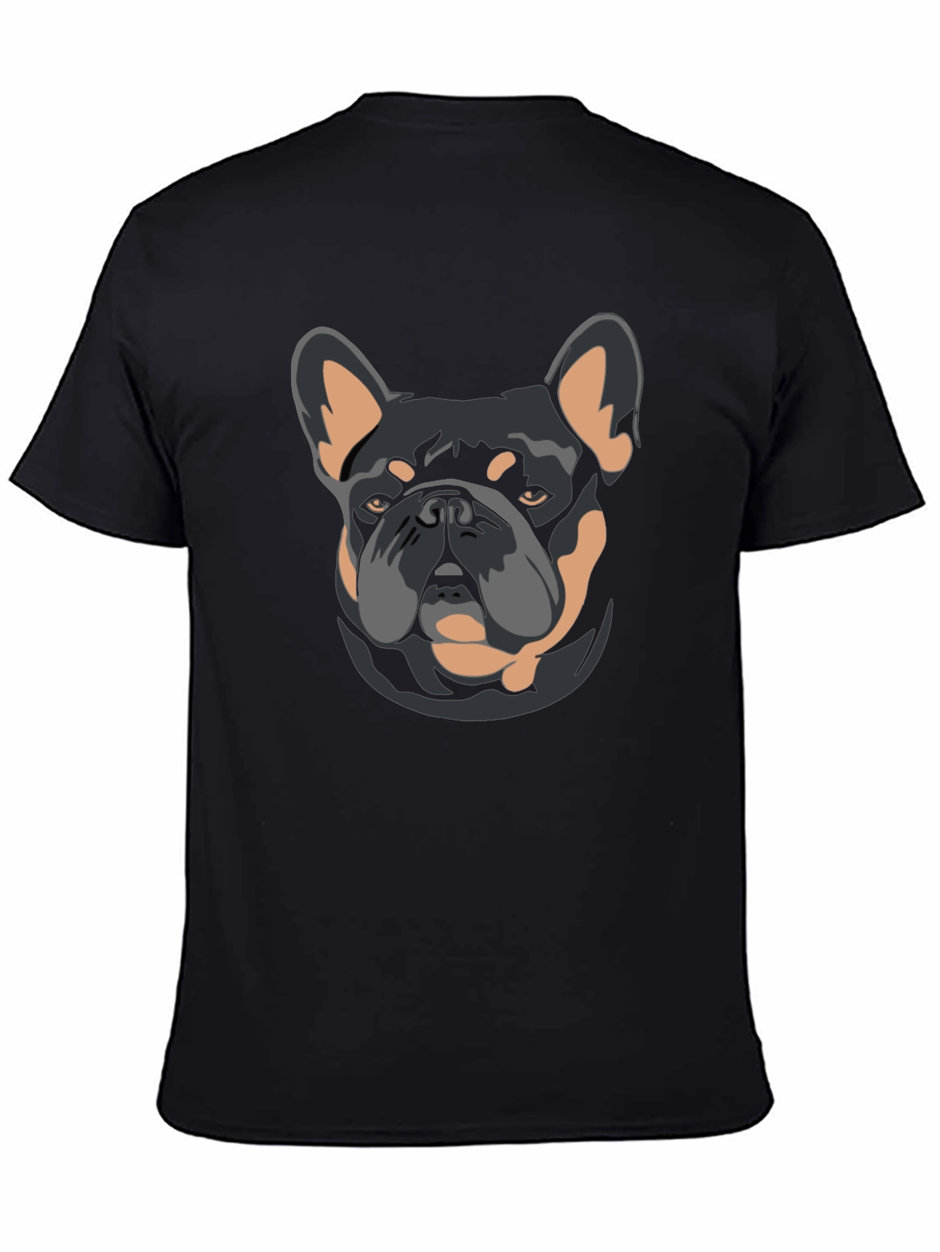 Black Dog Graphic T-Shirt - French Bulldog Design