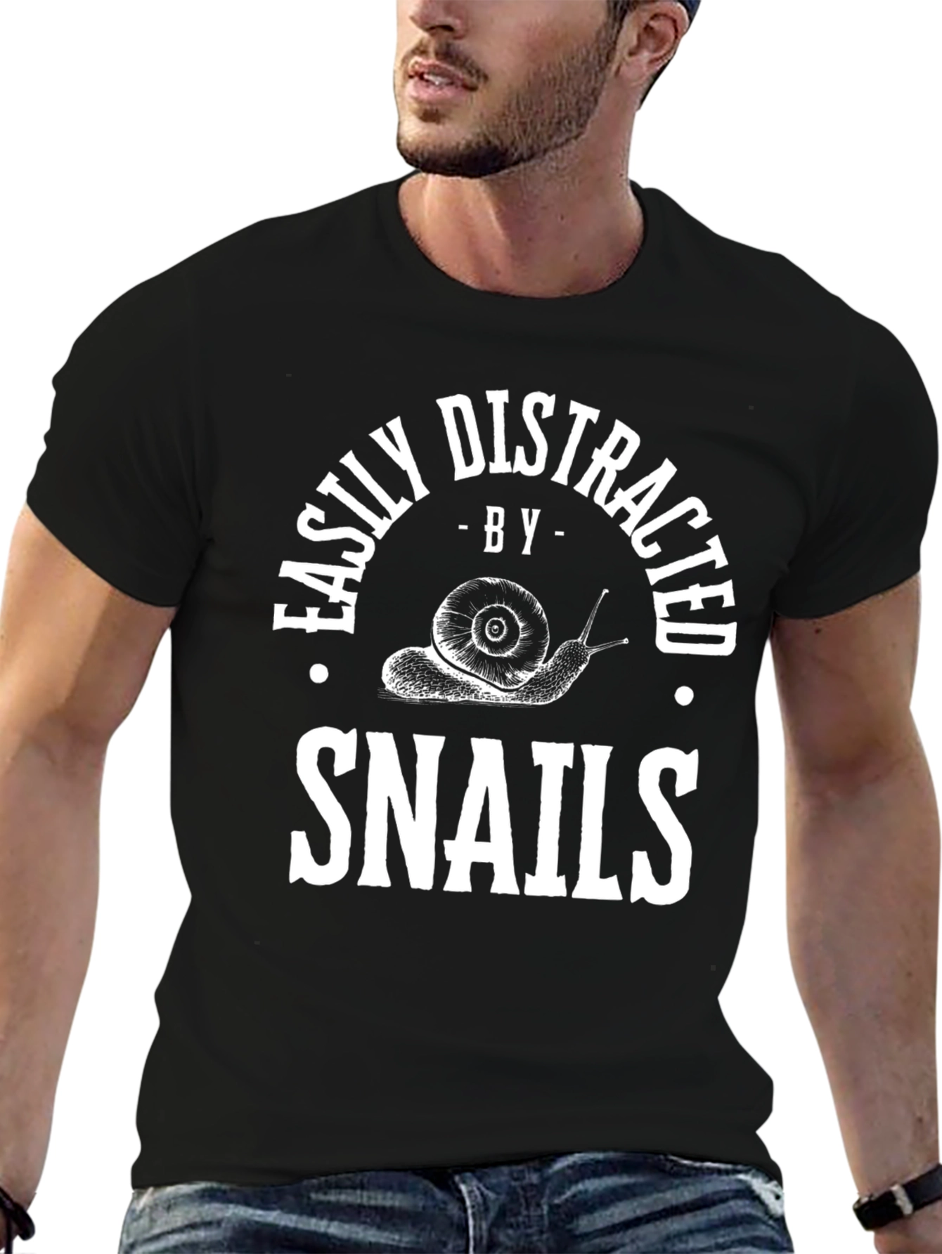 Easily Distracted By Snails T-Shirt Funny Snail Lover Tee