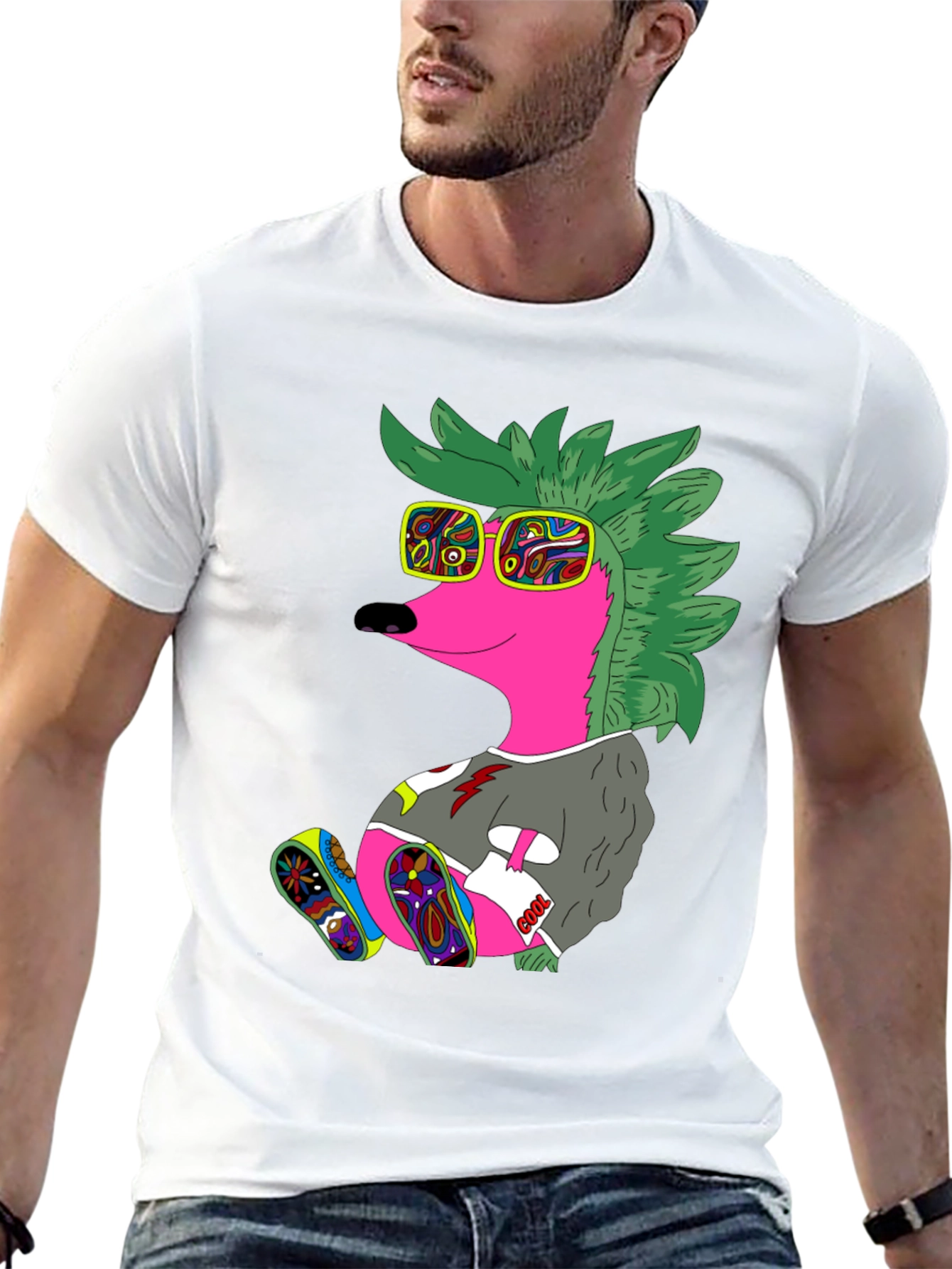 Cool Hedgehog Graphic Tee