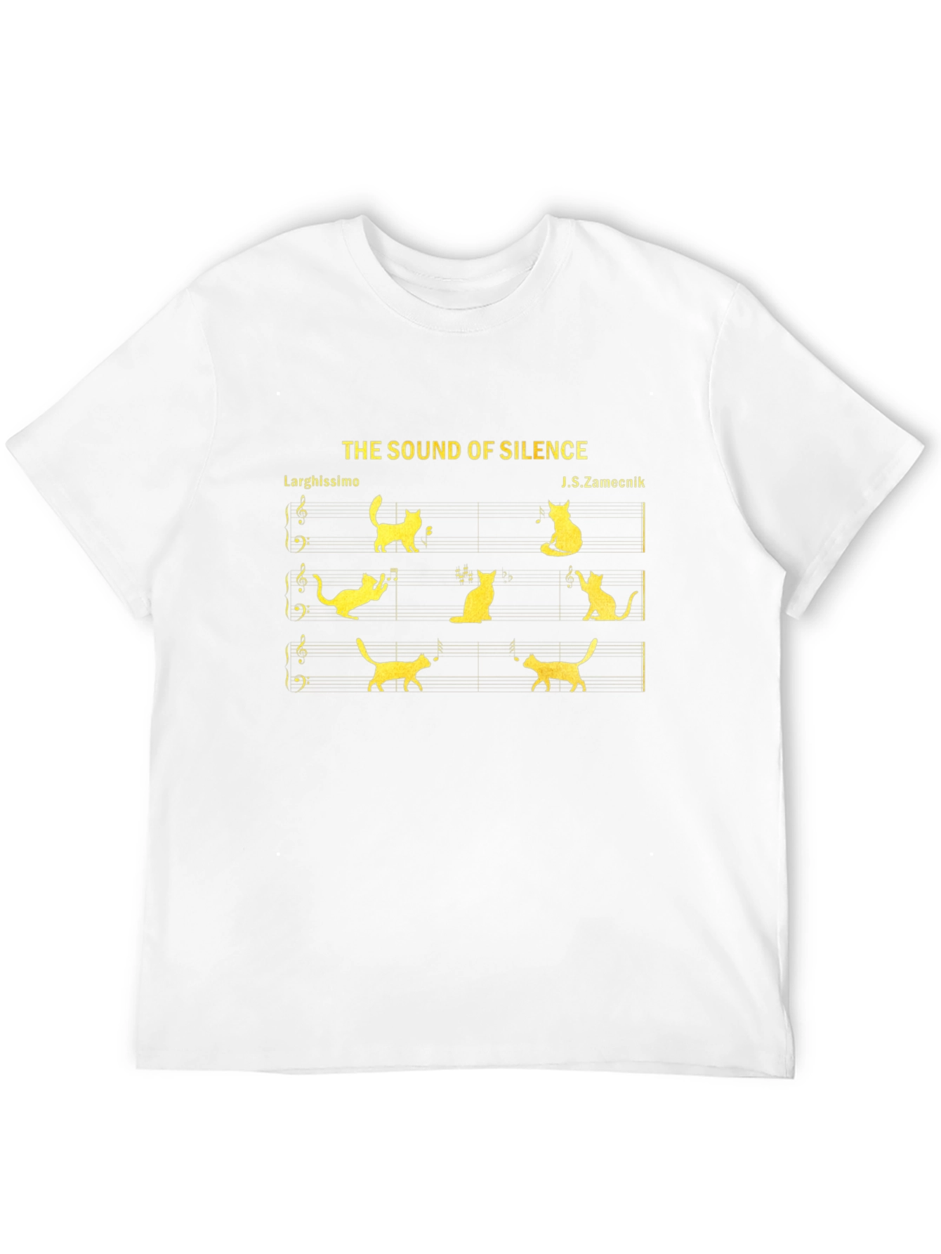 The Sound of Silence Funny Cat Music T-Shirt