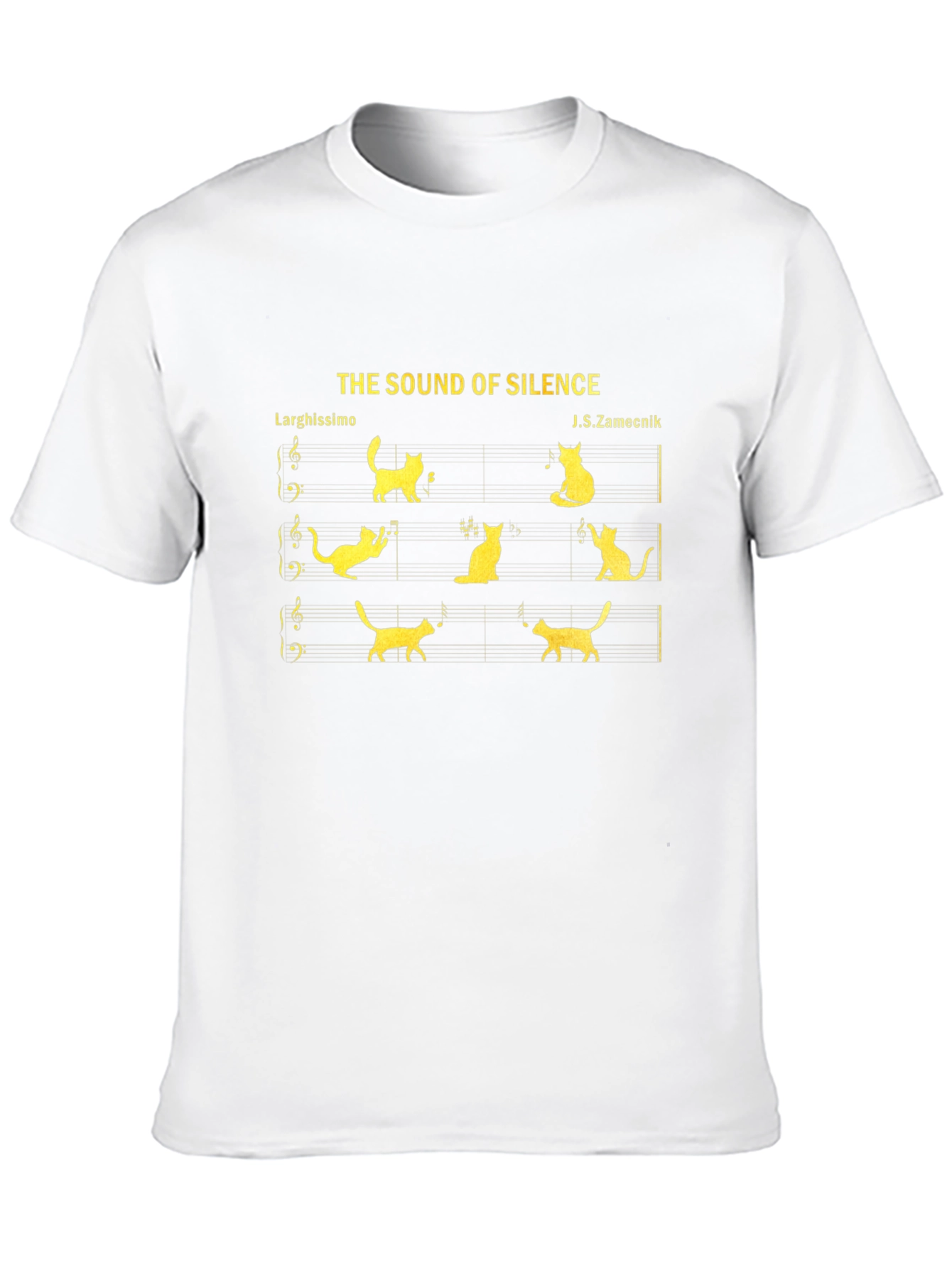 The Sound of Silence Funny Cat Music T-Shirt