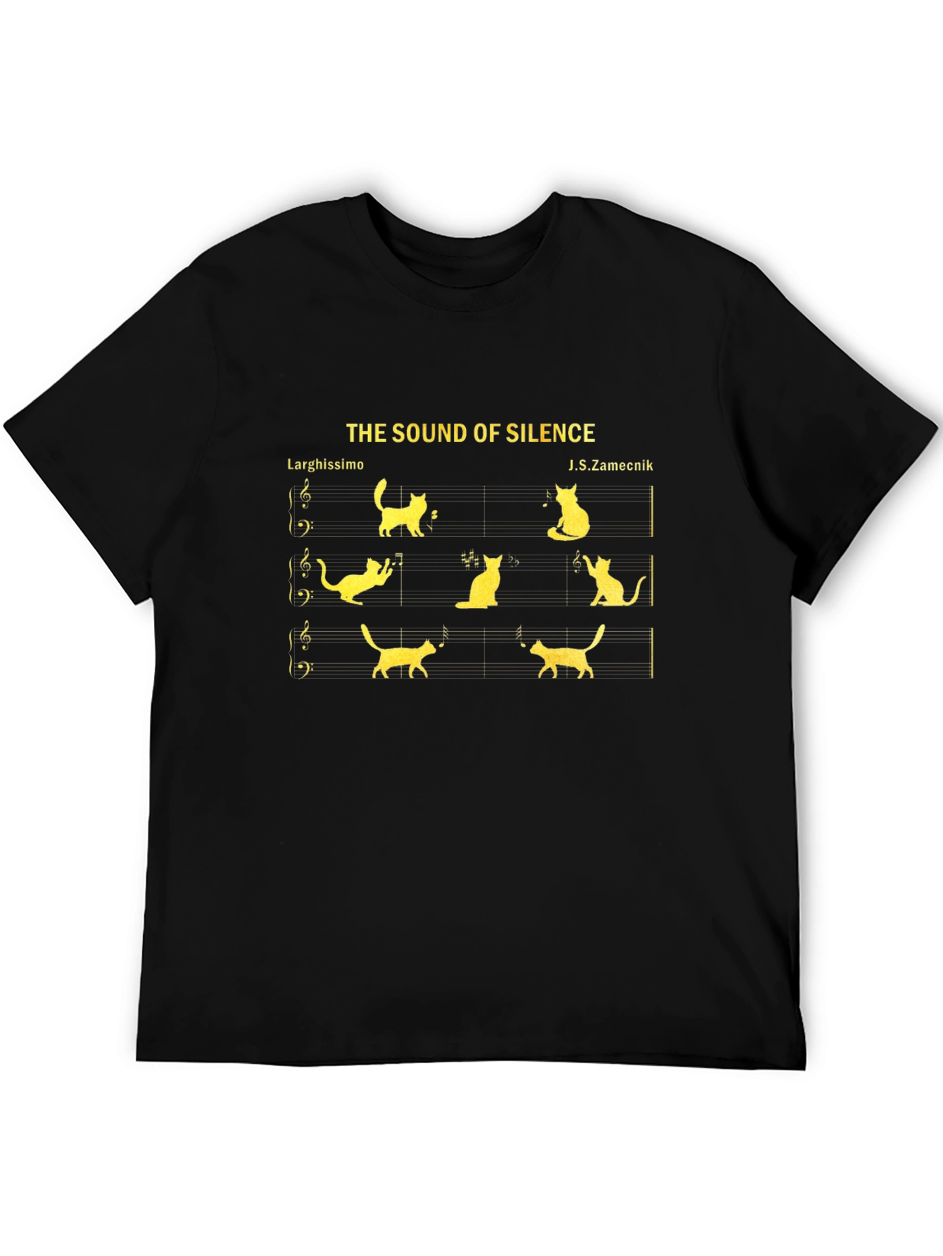 The Sound of Silence Funny Cat Music T-Shirt