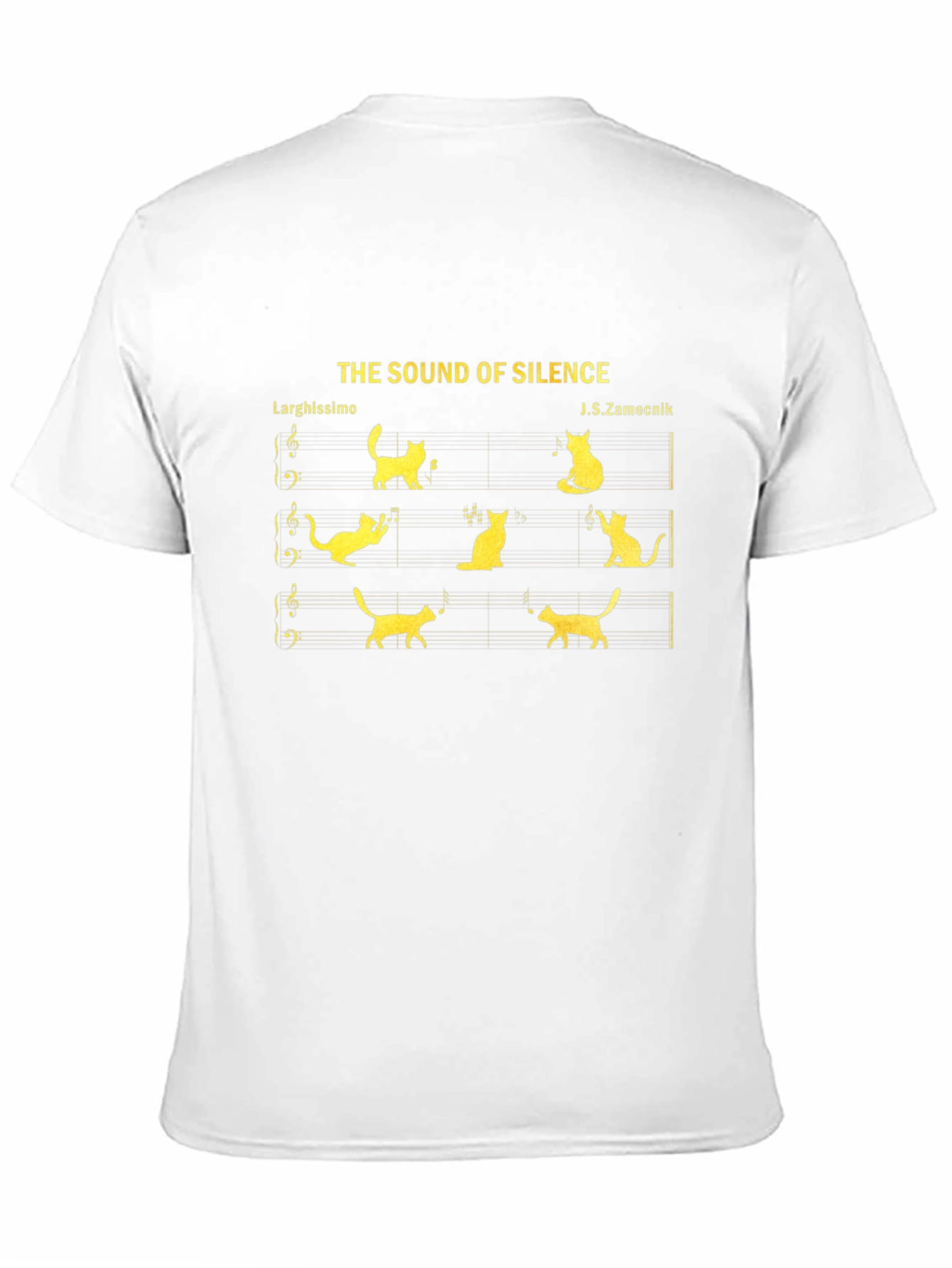 The Sound of Silence Funny Cat Music T-Shirt