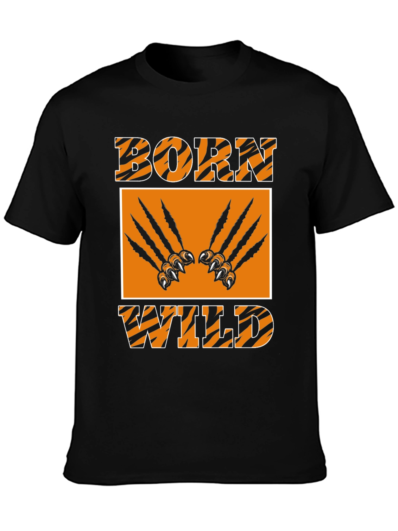 Born Wild Graphic Tee - Tiger Stripes