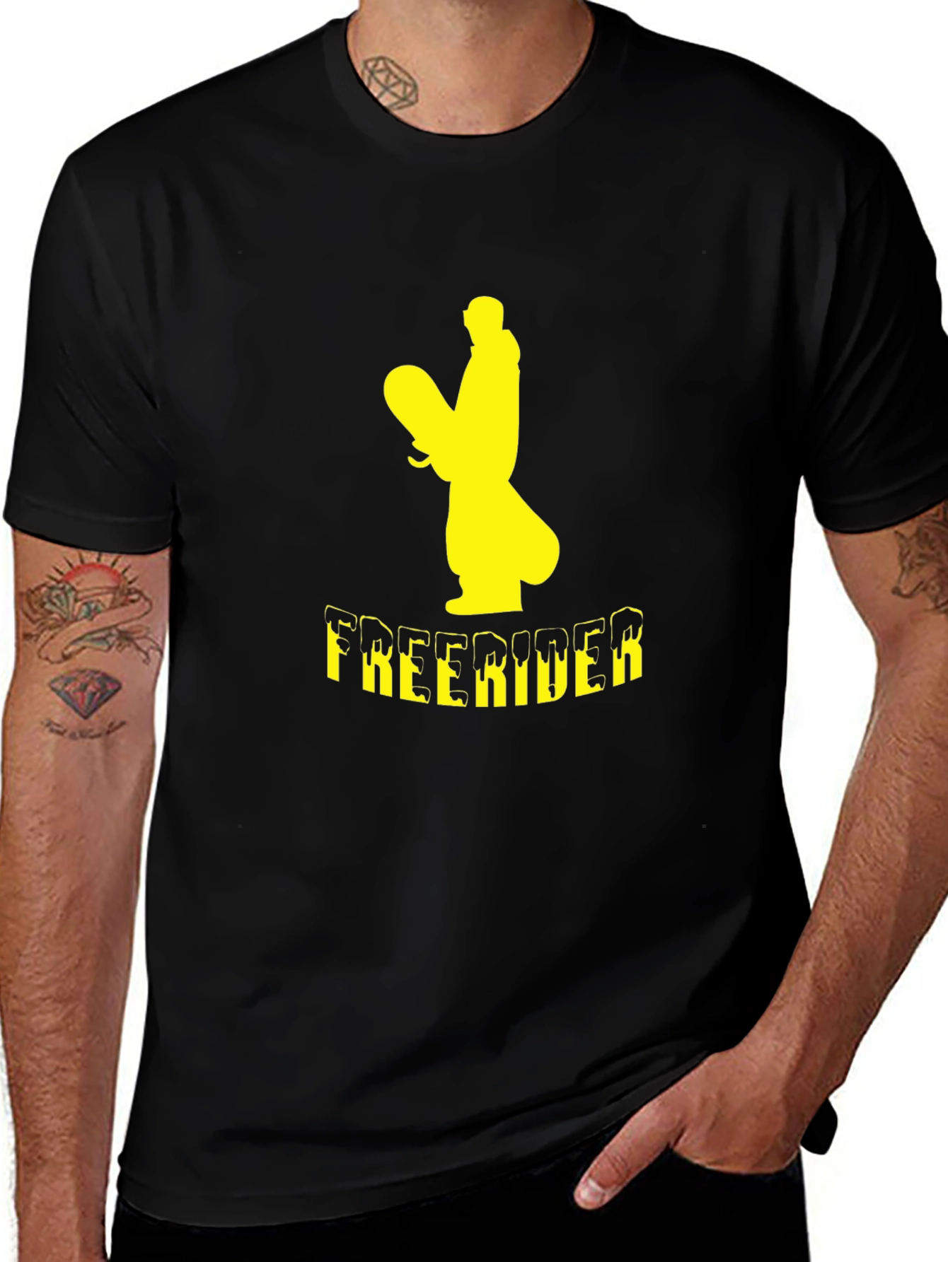 Freerider Snowboarder Graphic T-Shirt