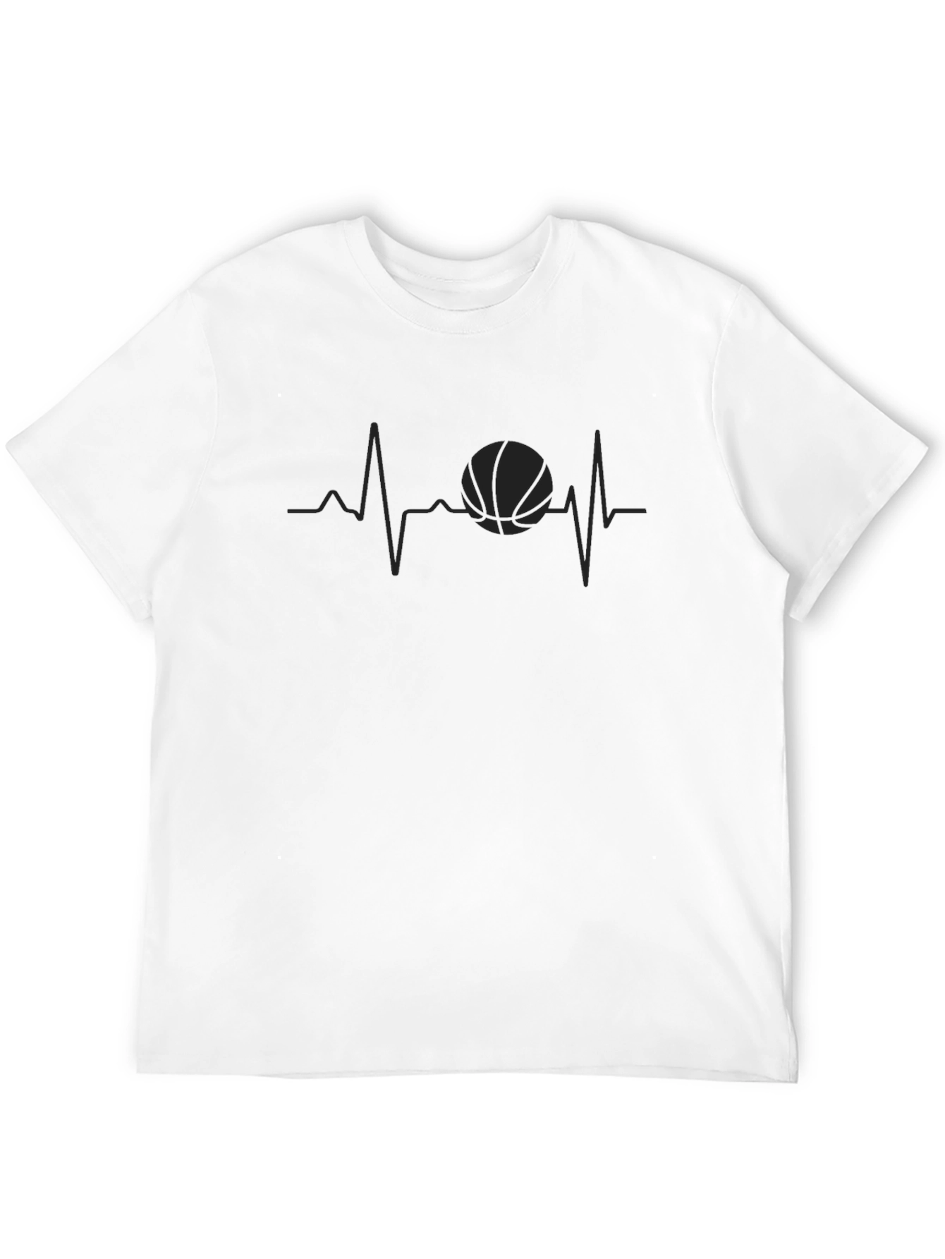 Basketball Heartbeat T-Shirt - Passionate Player Tee