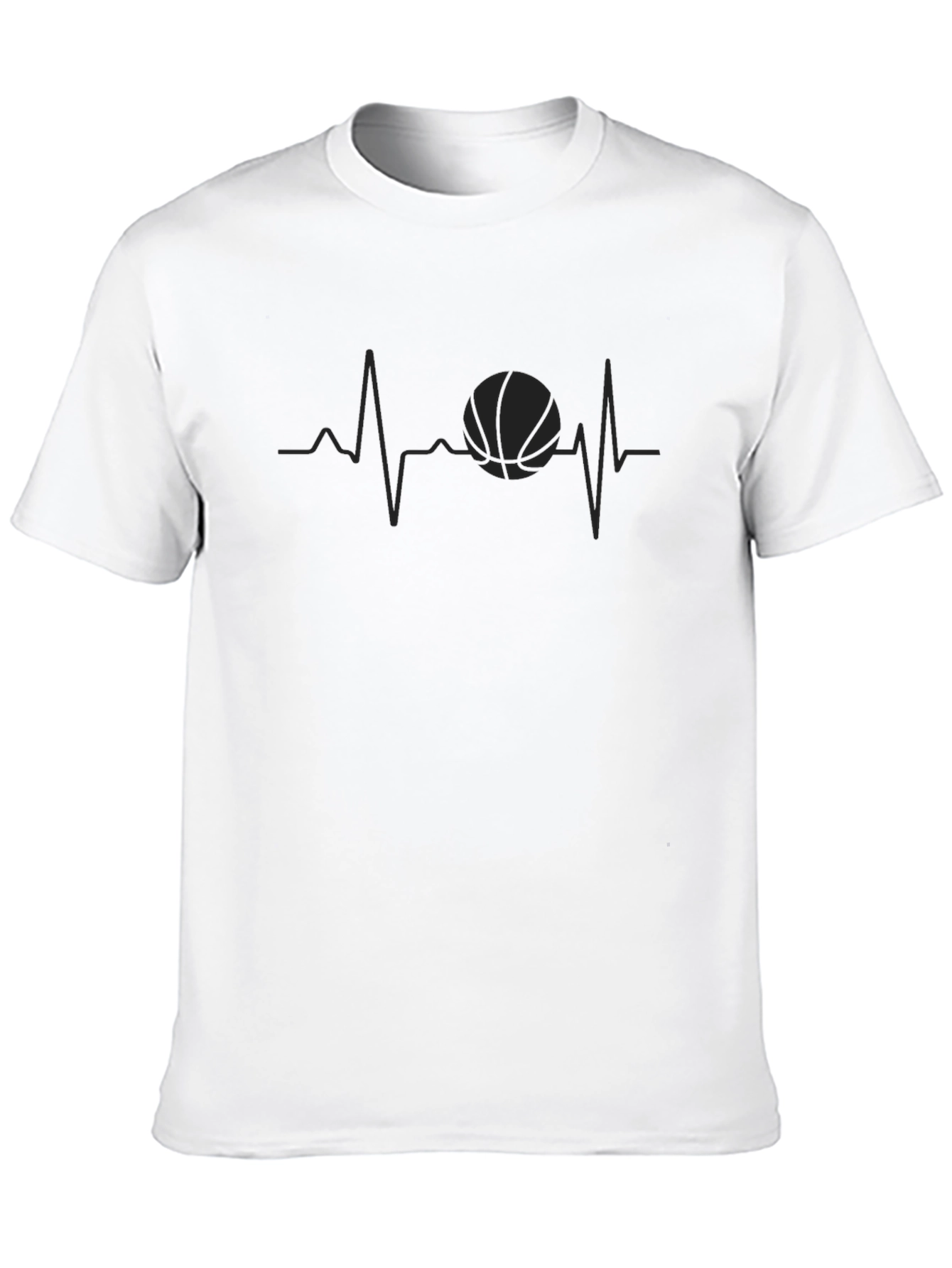 Basketball Heartbeat T-Shirt - Passionate Player Tee