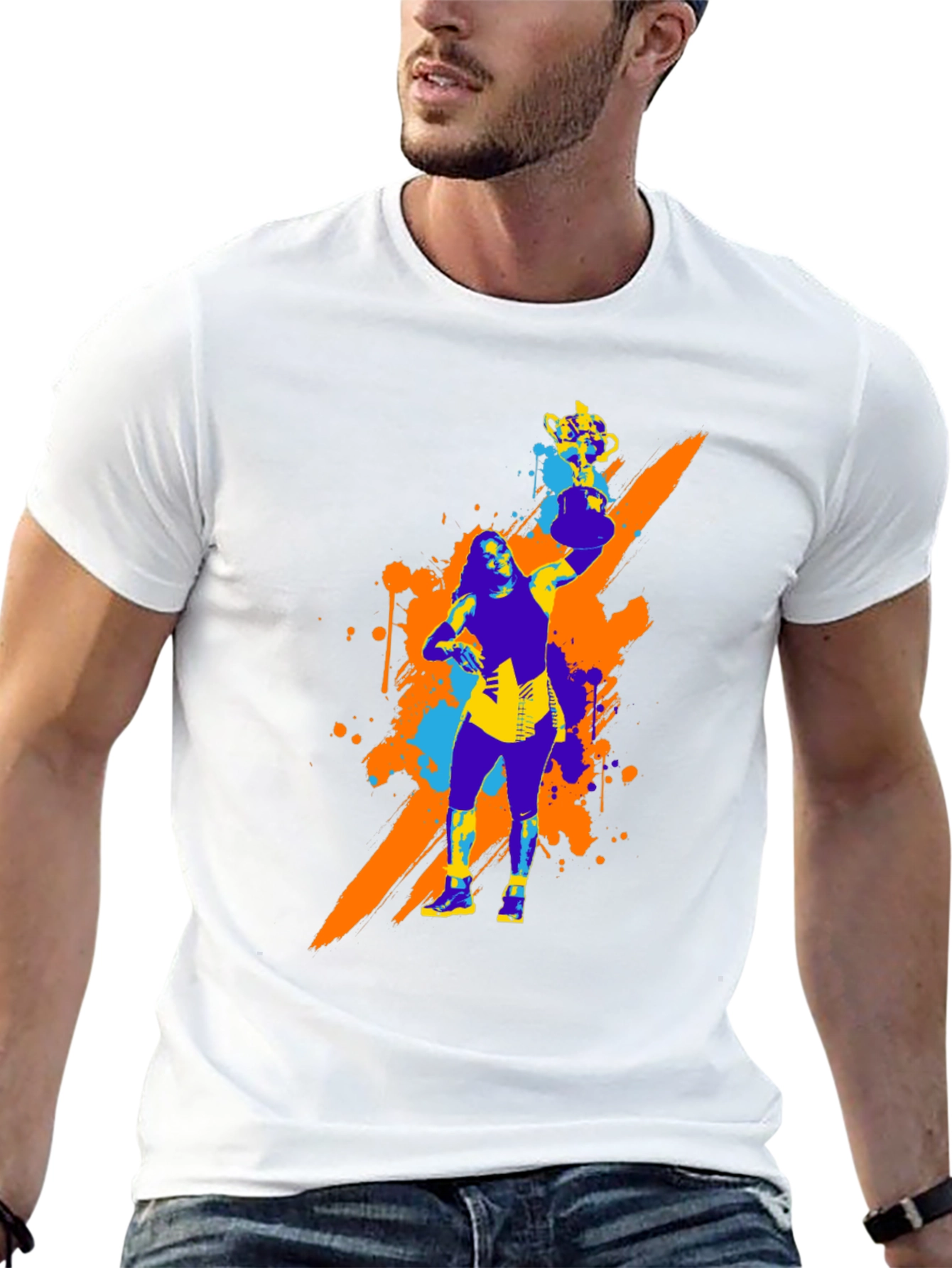Bold Graphic Tee - Woman with Trophy