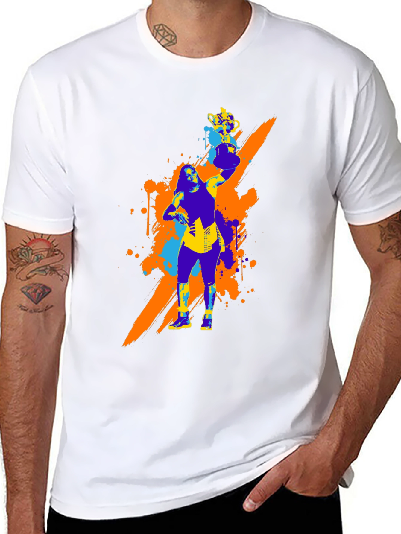 Bold Graphic Tee - Woman with Trophy
