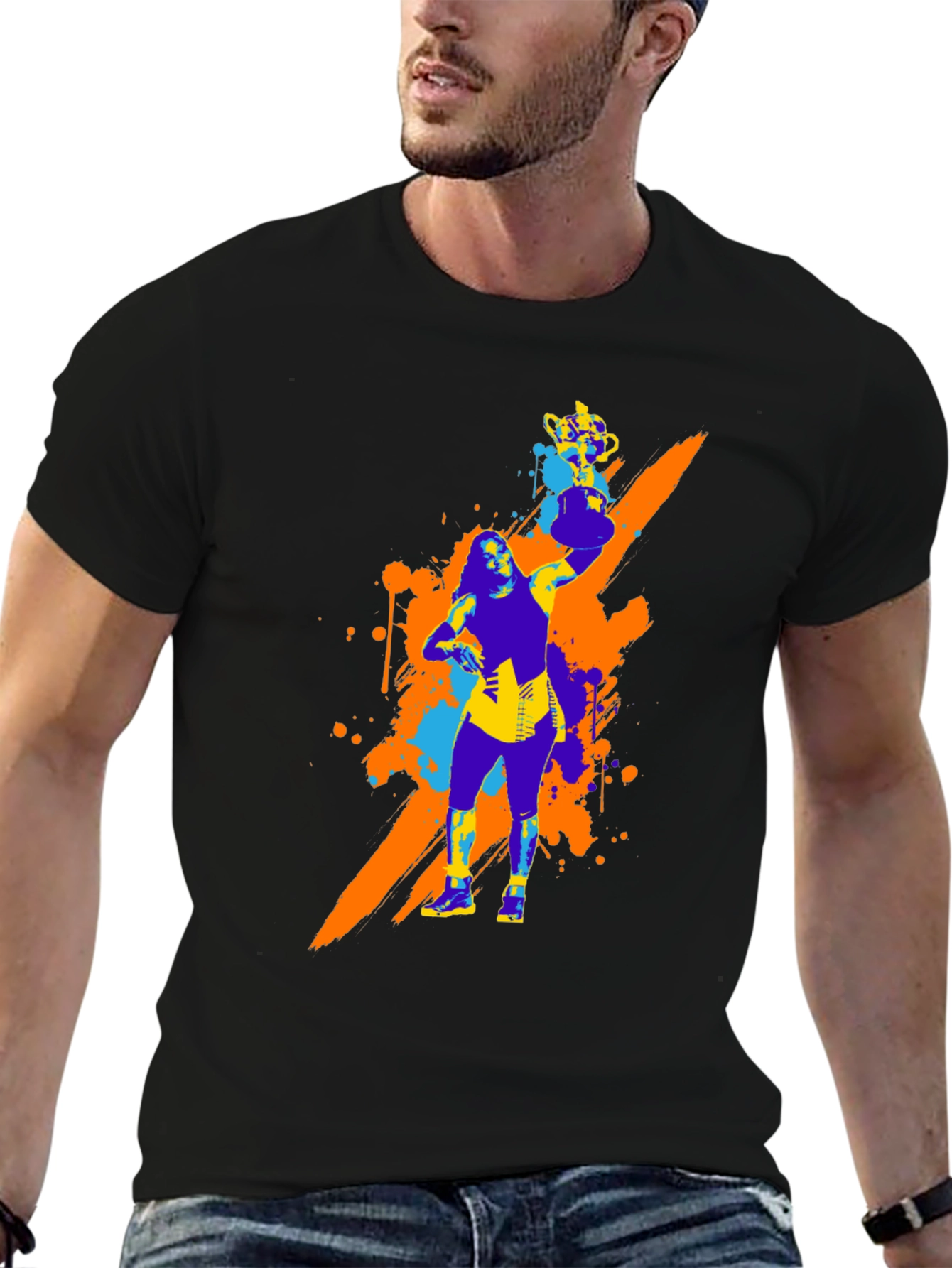 Bold Graphic Tee - Woman with Trophy