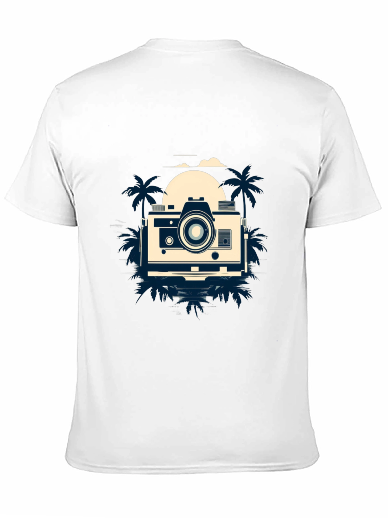 Retro Camera Beach Graphic T-Shirt