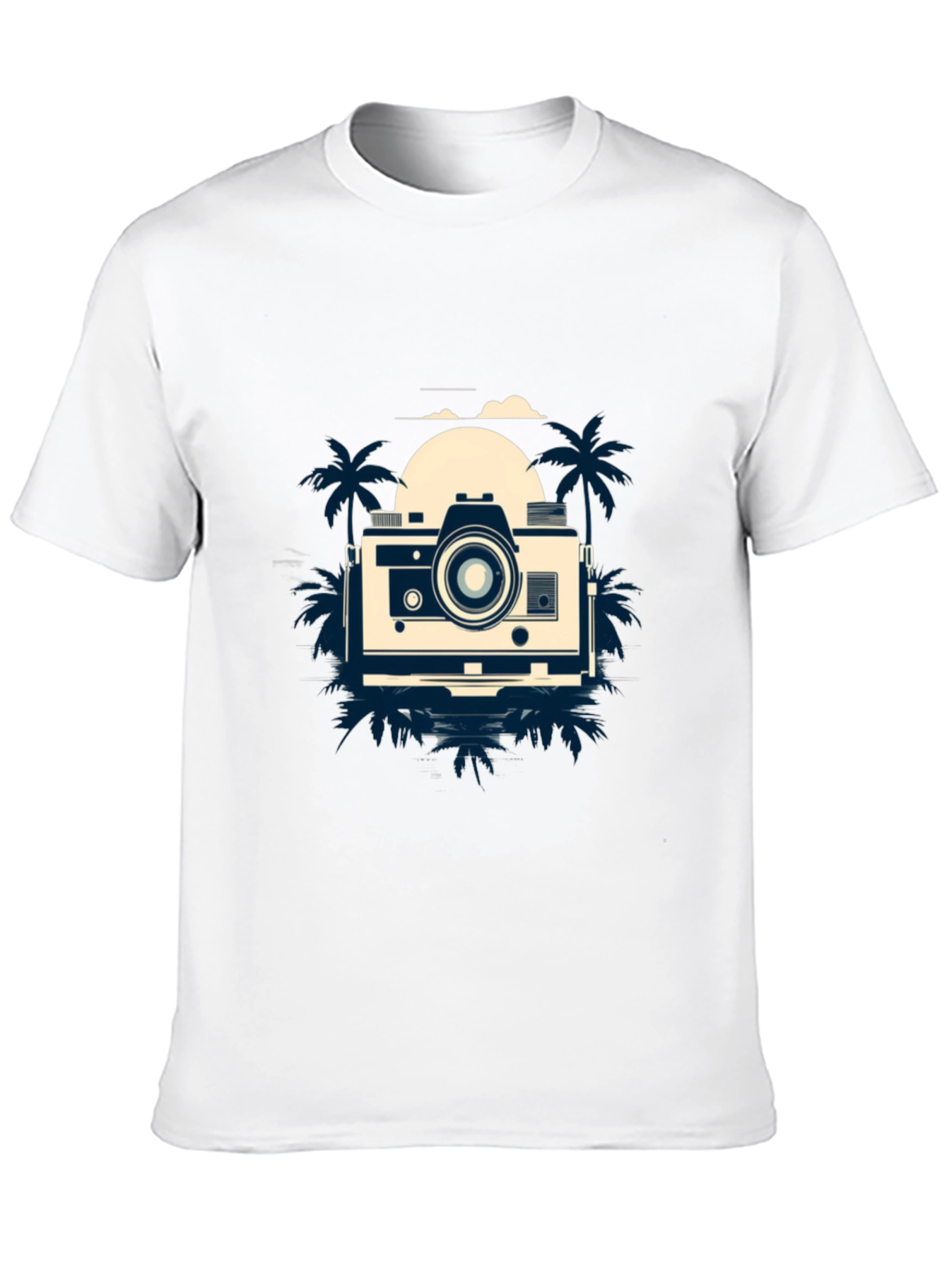 Retro Camera Beach Graphic T-Shirt