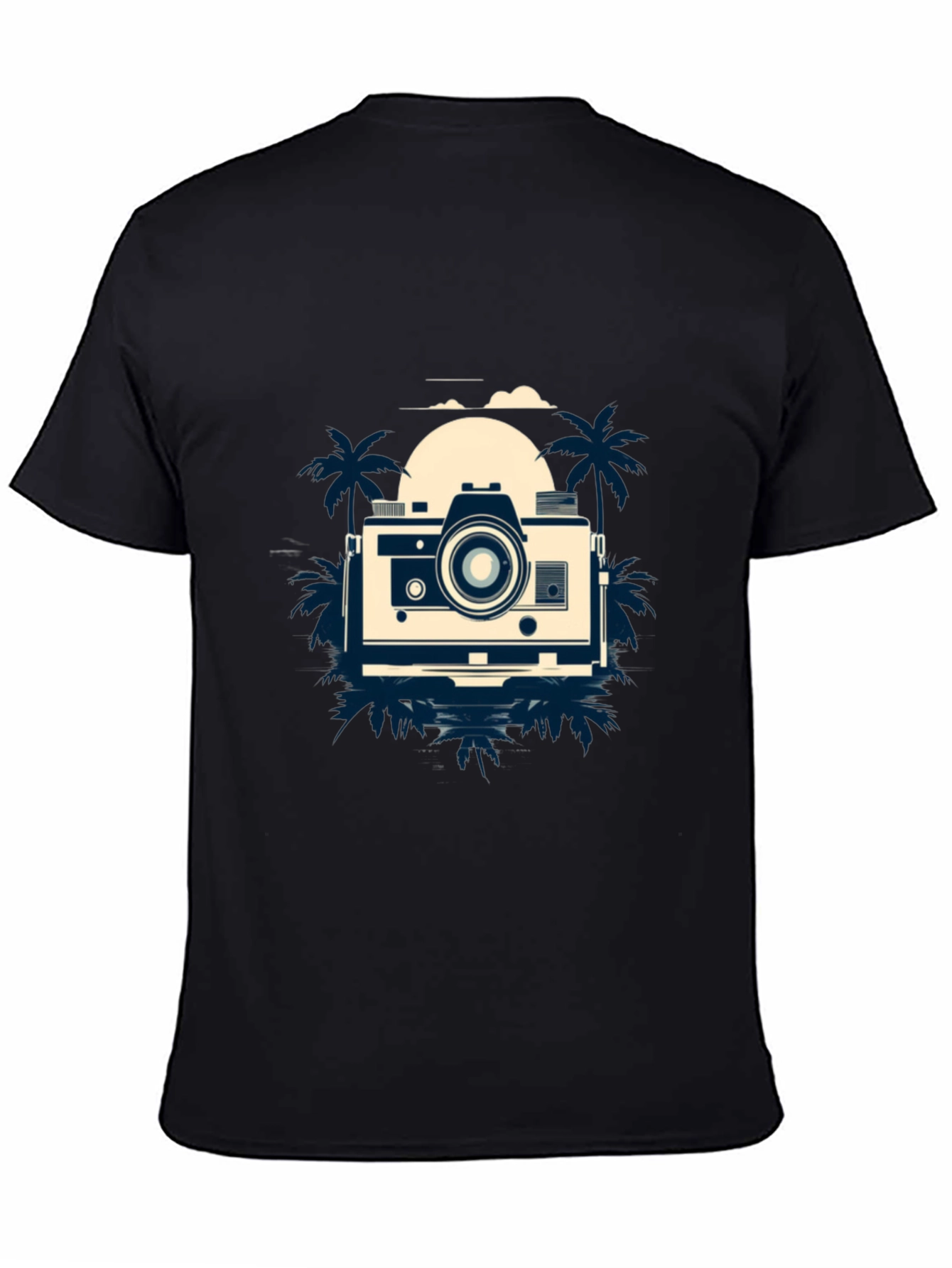 Retro Camera Beach Graphic T-Shirt