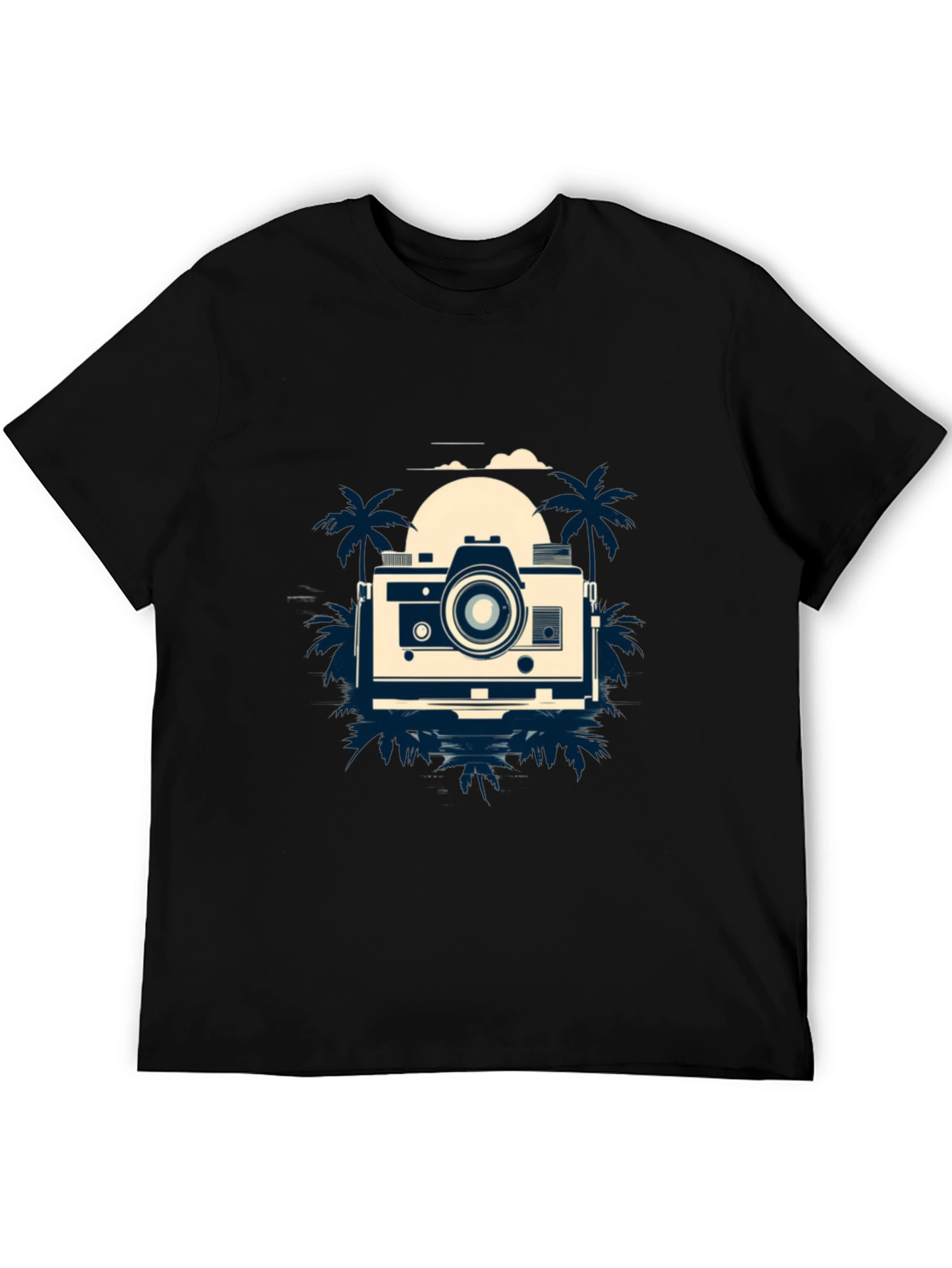Retro Camera Beach Graphic T-Shirt