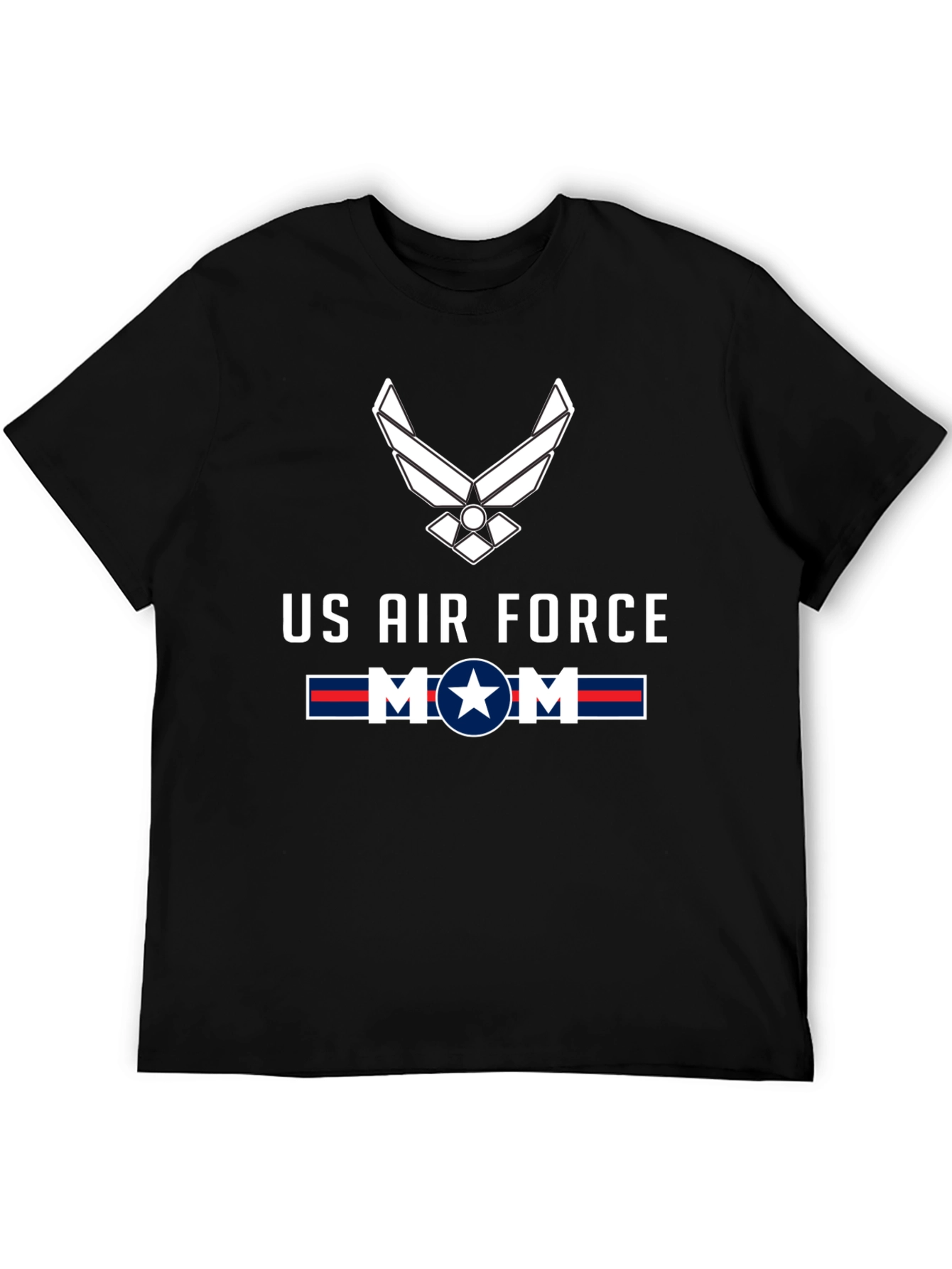 US Air Force Mom Graphic Tee - Black