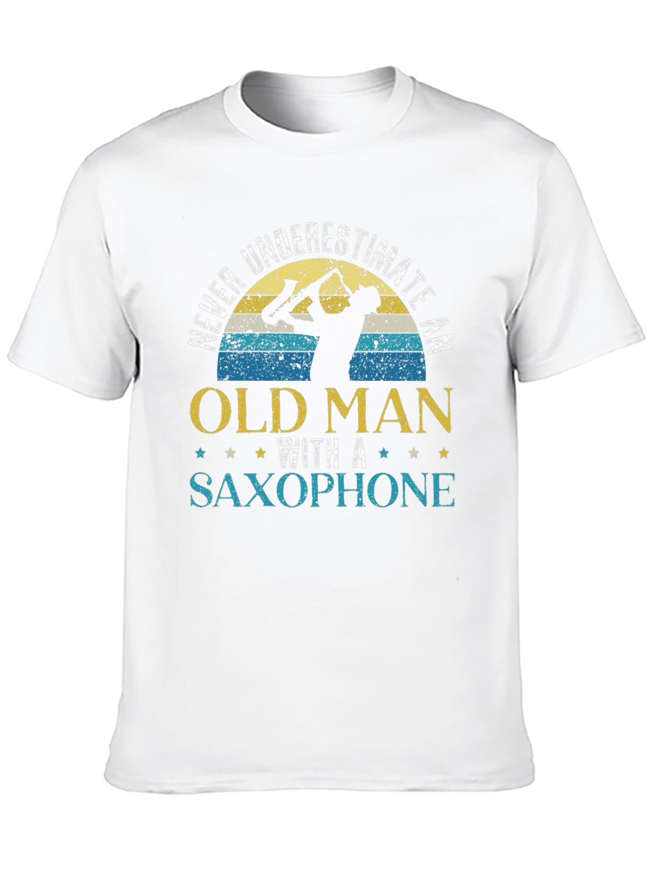Never Underestimate Old Man Saxophone T-Shirt