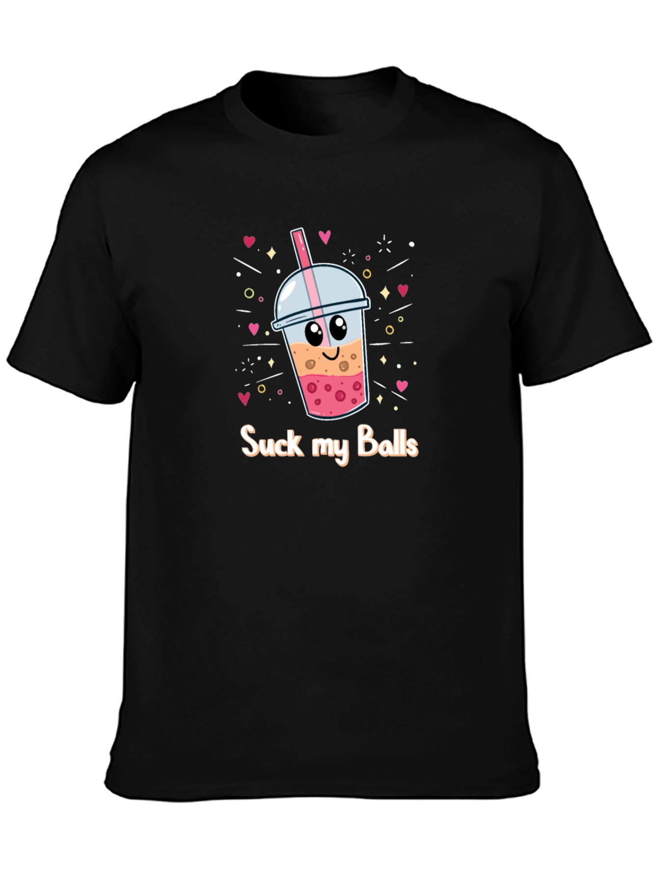 Suck My Balls Boba Bubble Tea Graphic T-Shirt
