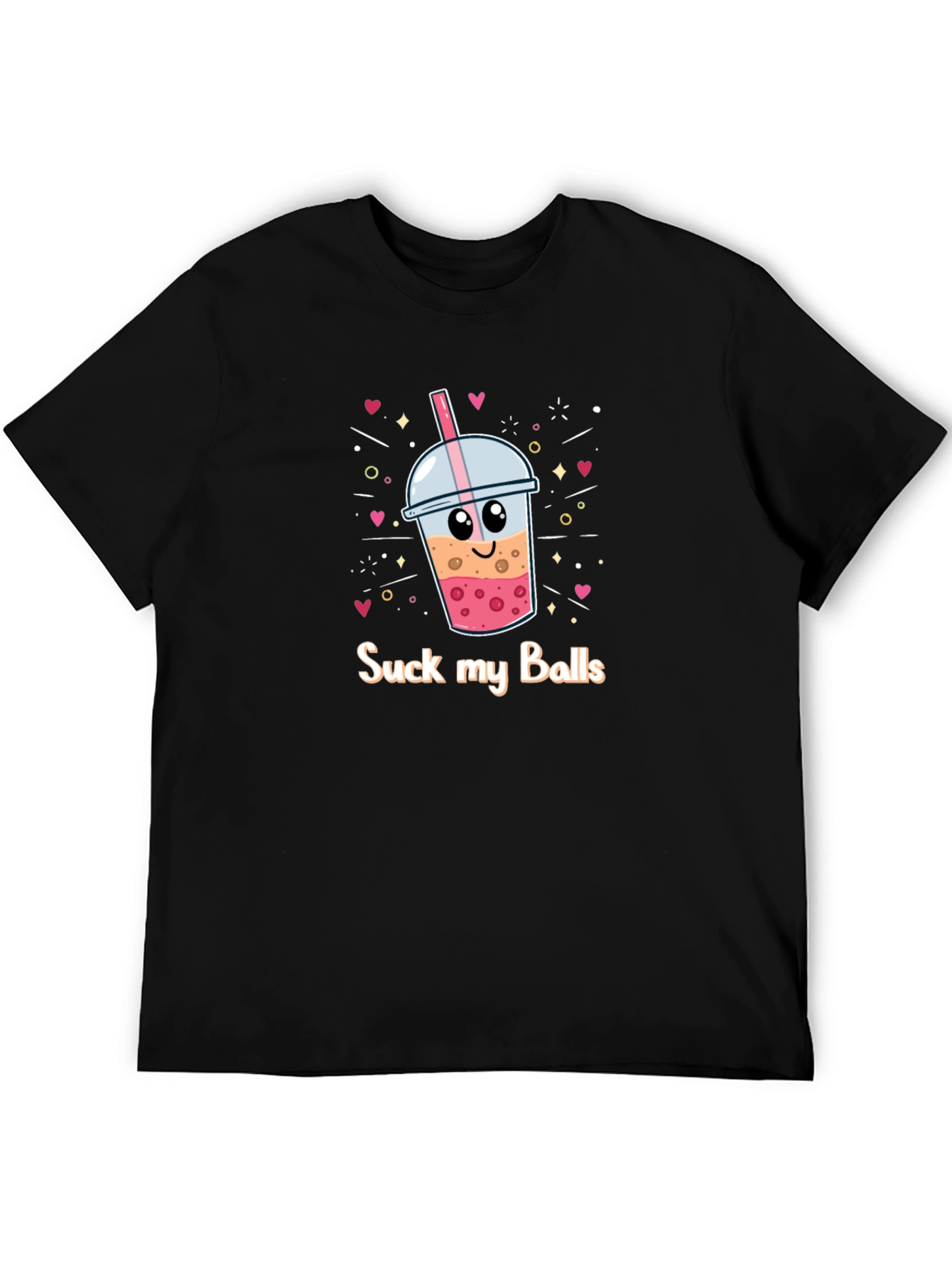 Suck My Balls Boba Bubble Tea Graphic T-Shirt