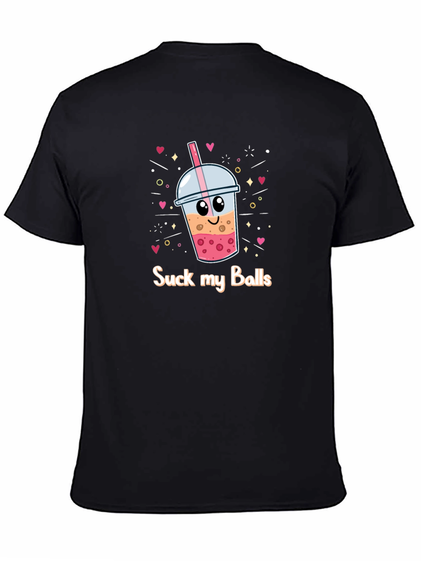 Suck My Balls Boba Bubble Tea Graphic T-Shirt