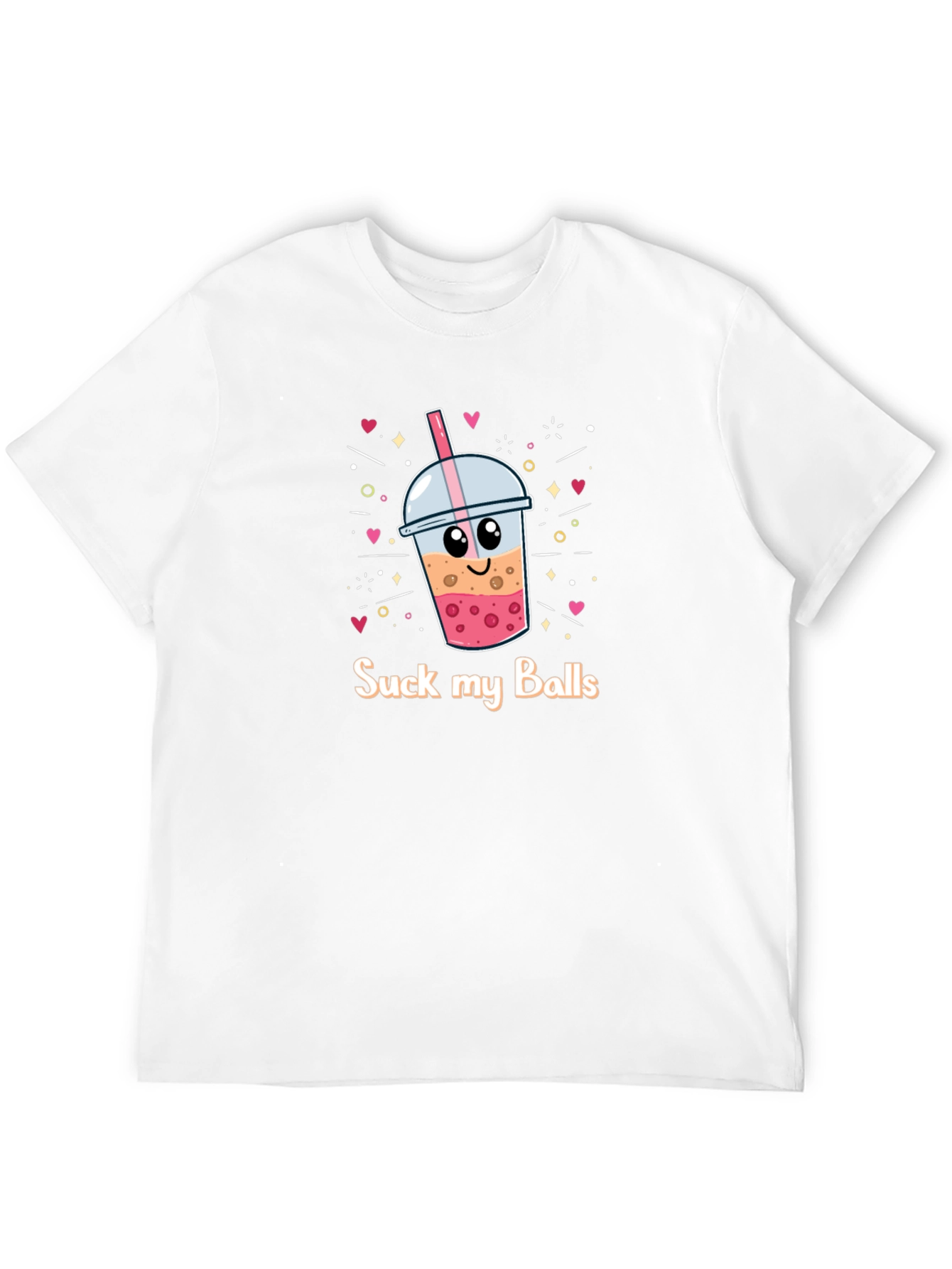 Suck My Balls Boba Bubble Tea Graphic T-Shirt