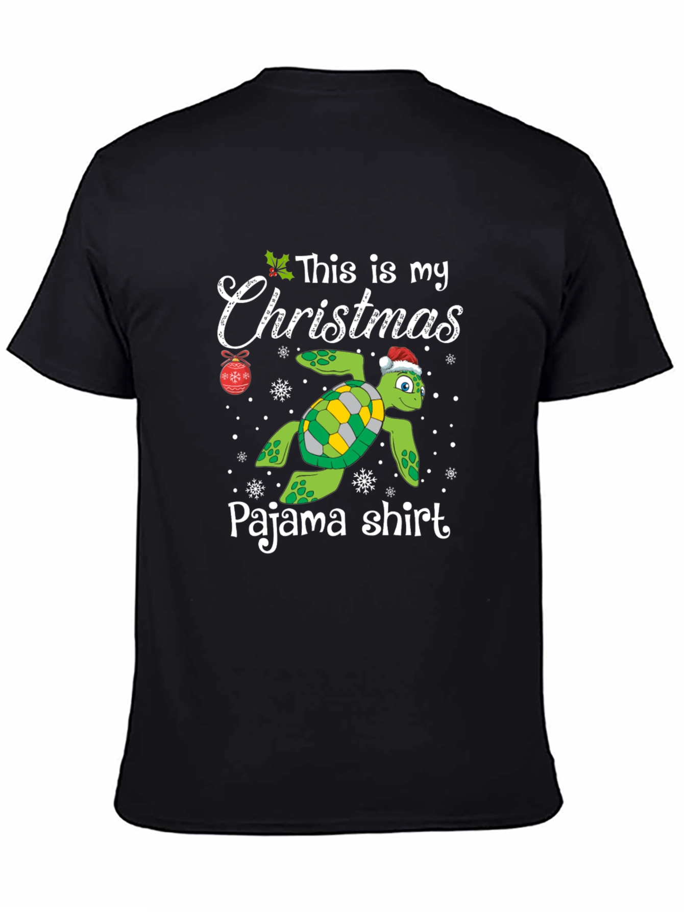 Christmas Turtle Pajama Shirt