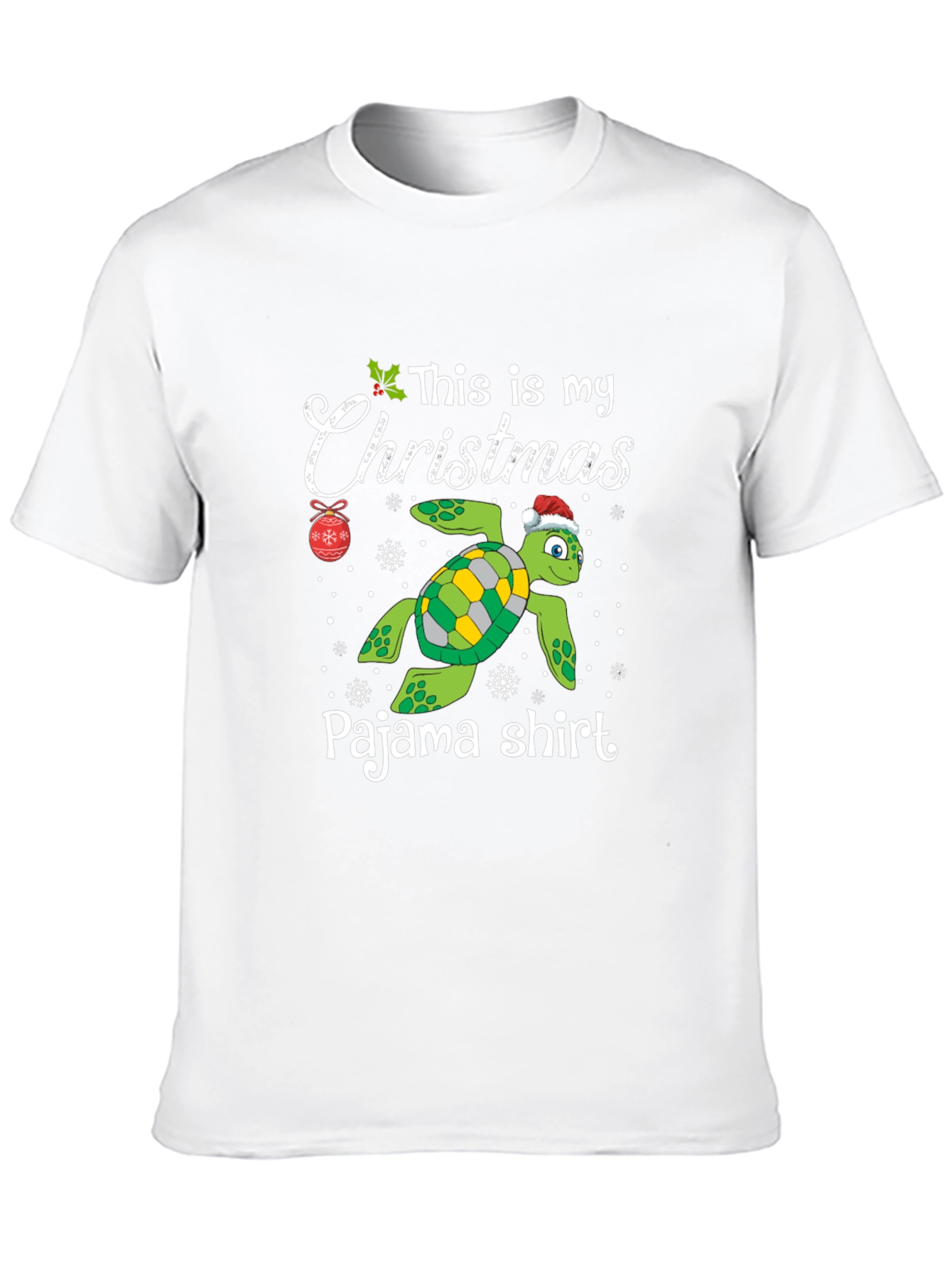 Christmas Turtle Pajama Shirt